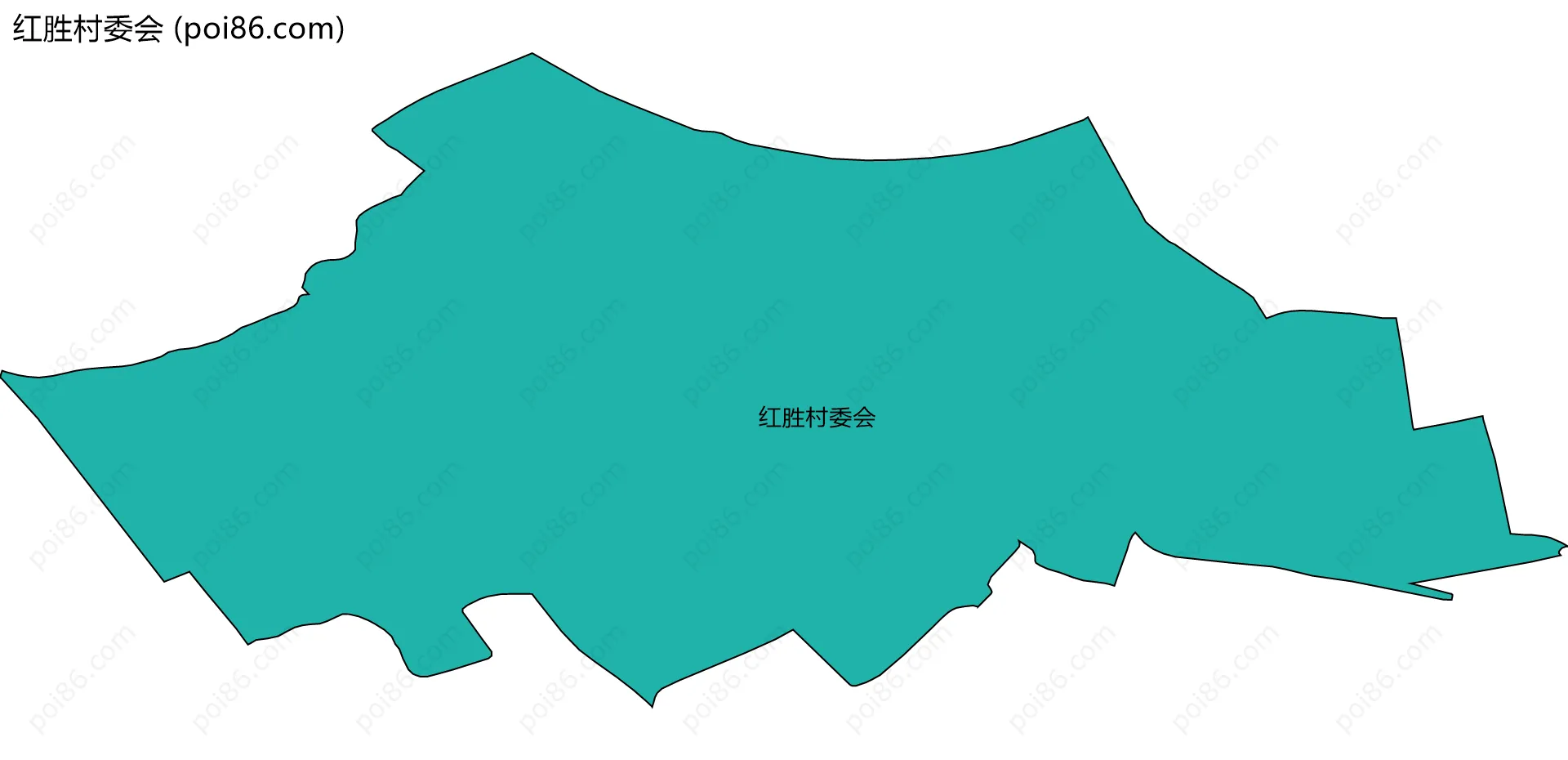 红胜村委会边界地图