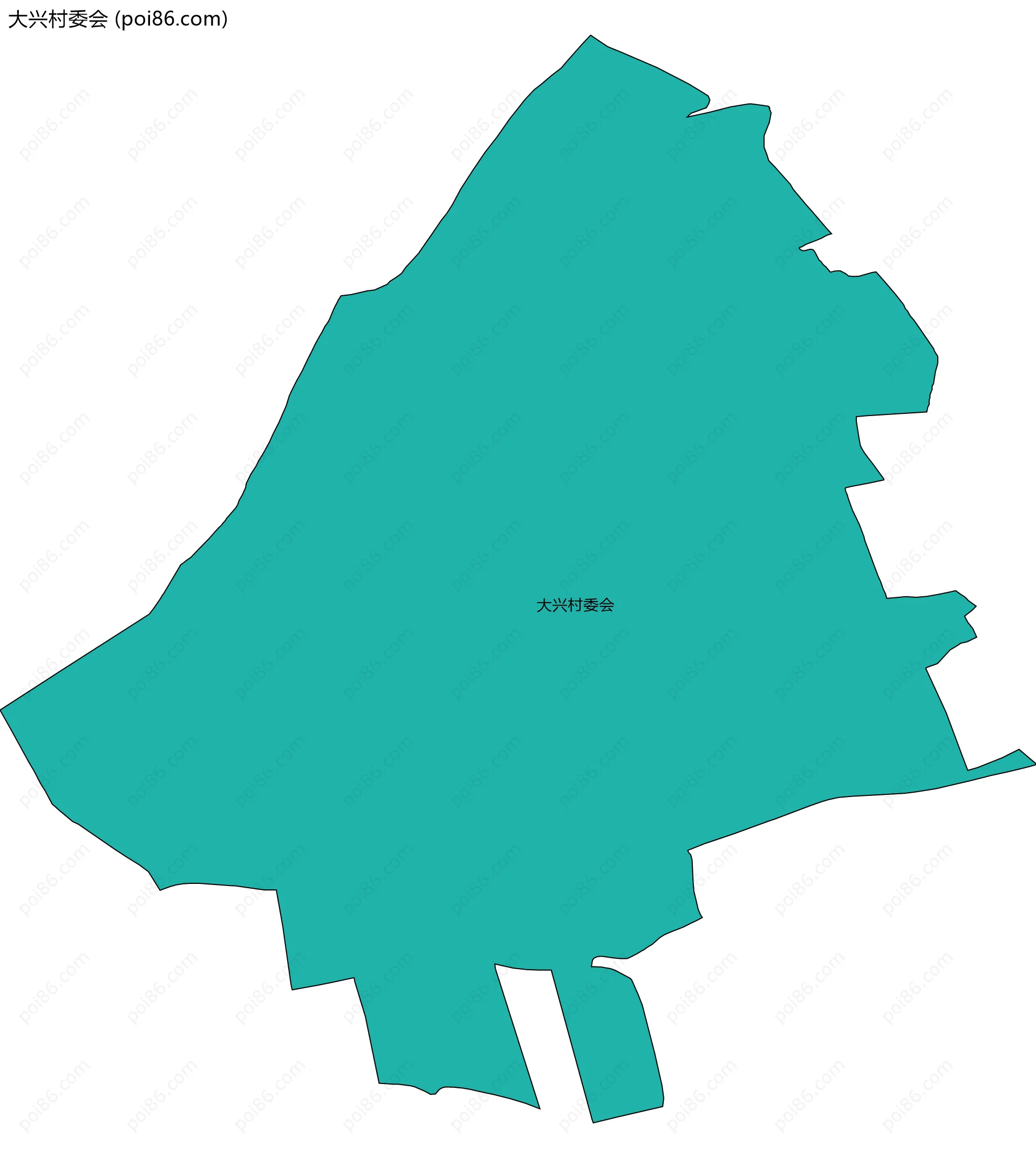 大兴村委会边界地图