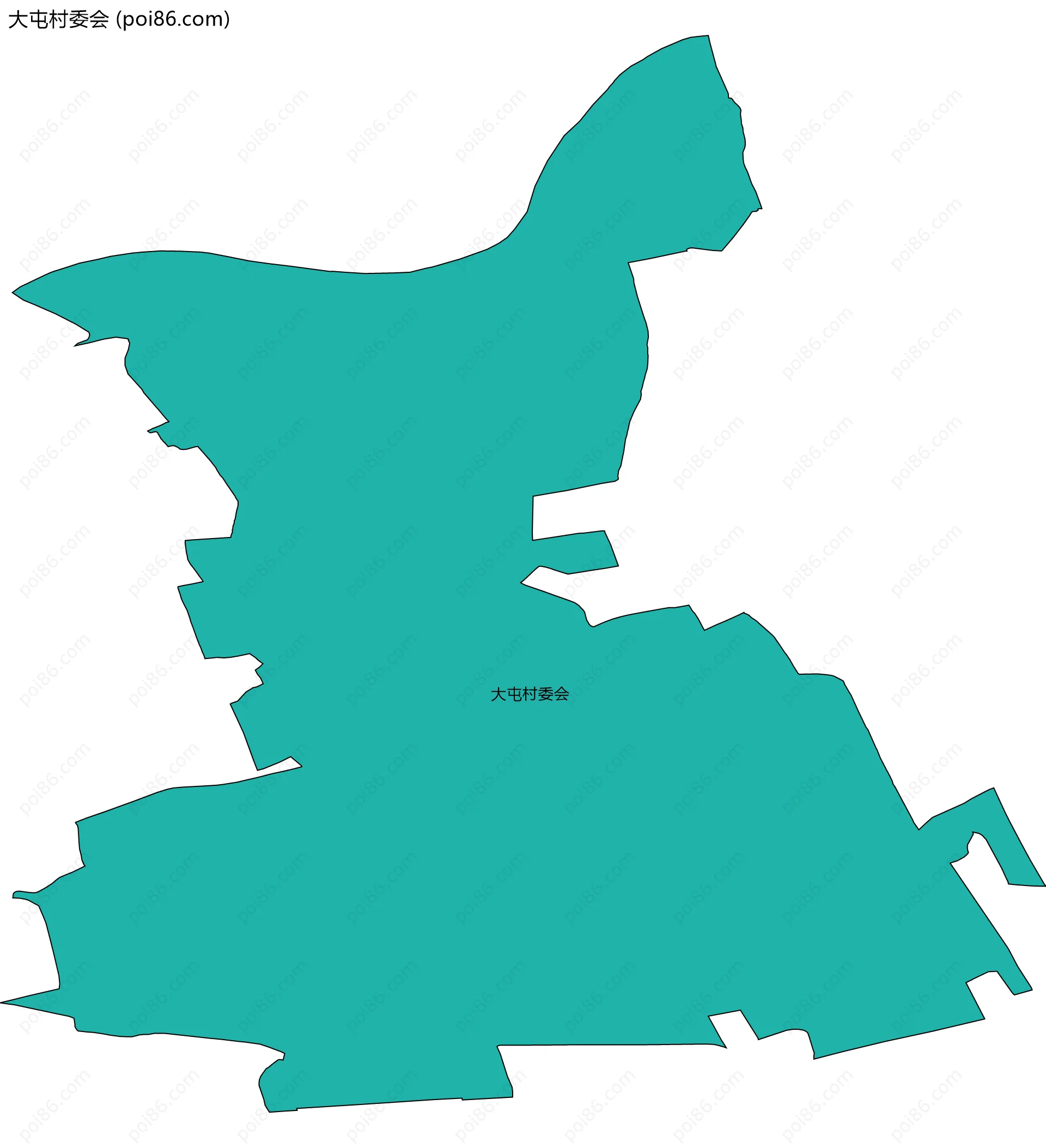 大屯村委会边界地图