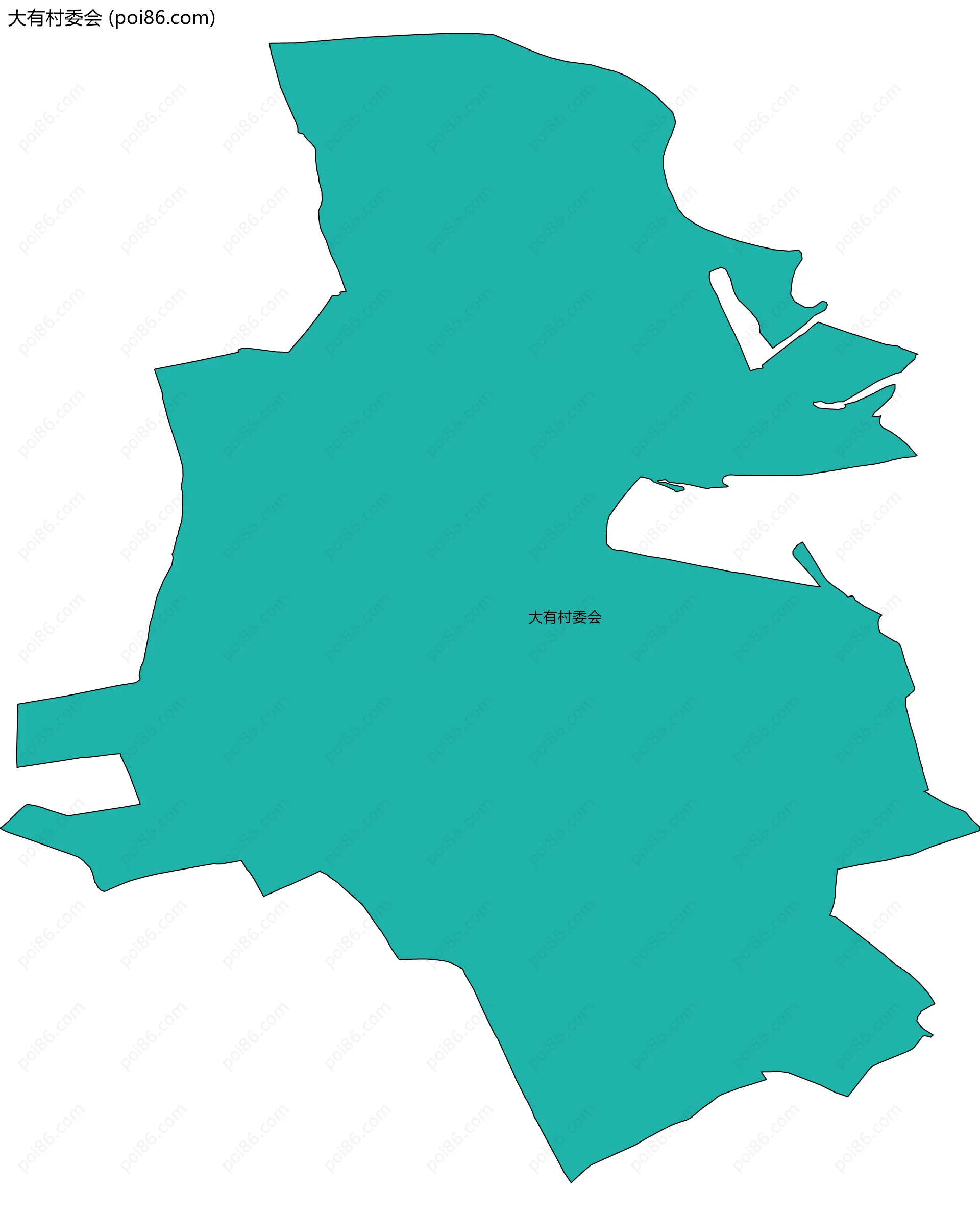 大有村委会边界地图