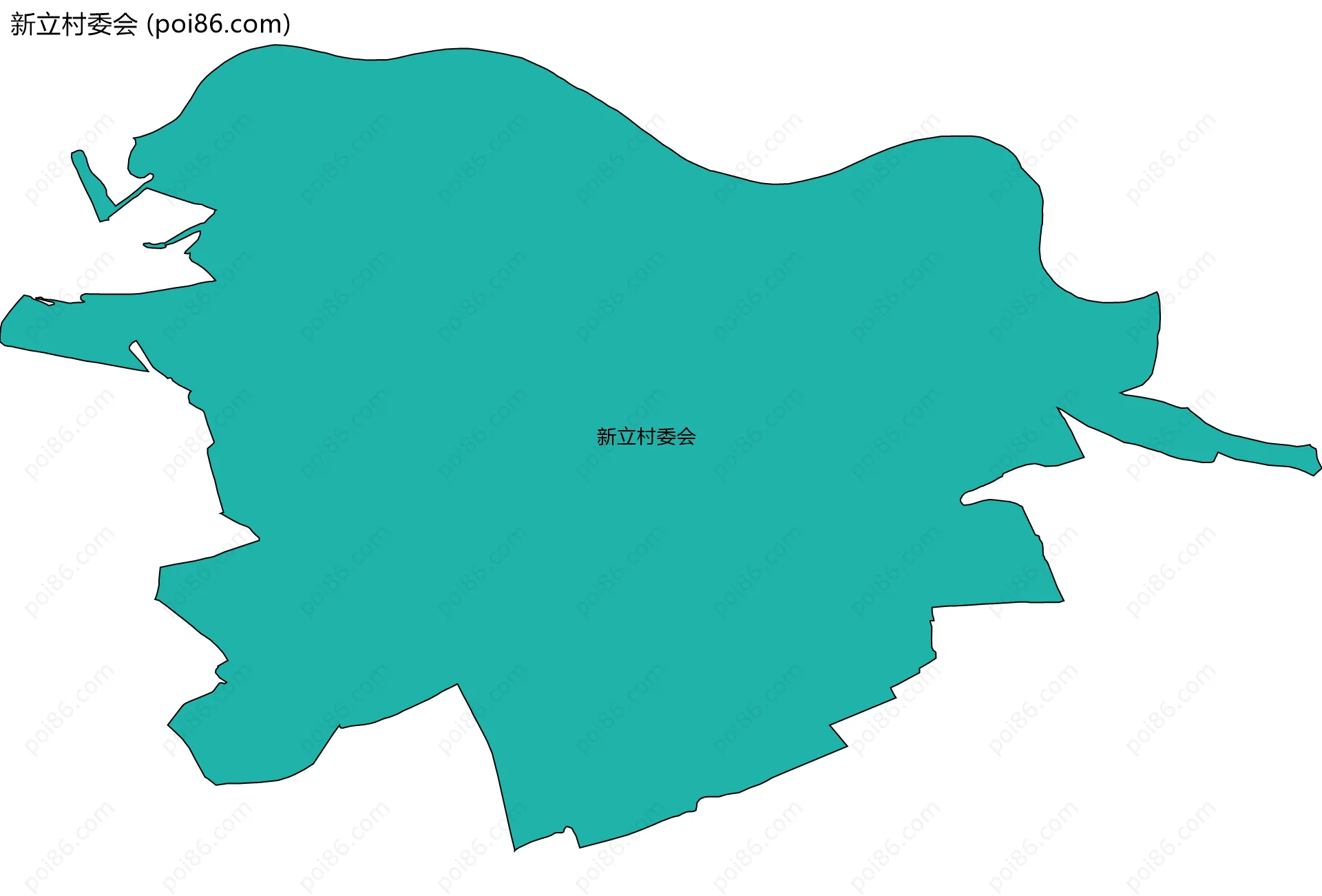 新立村委会边界地图