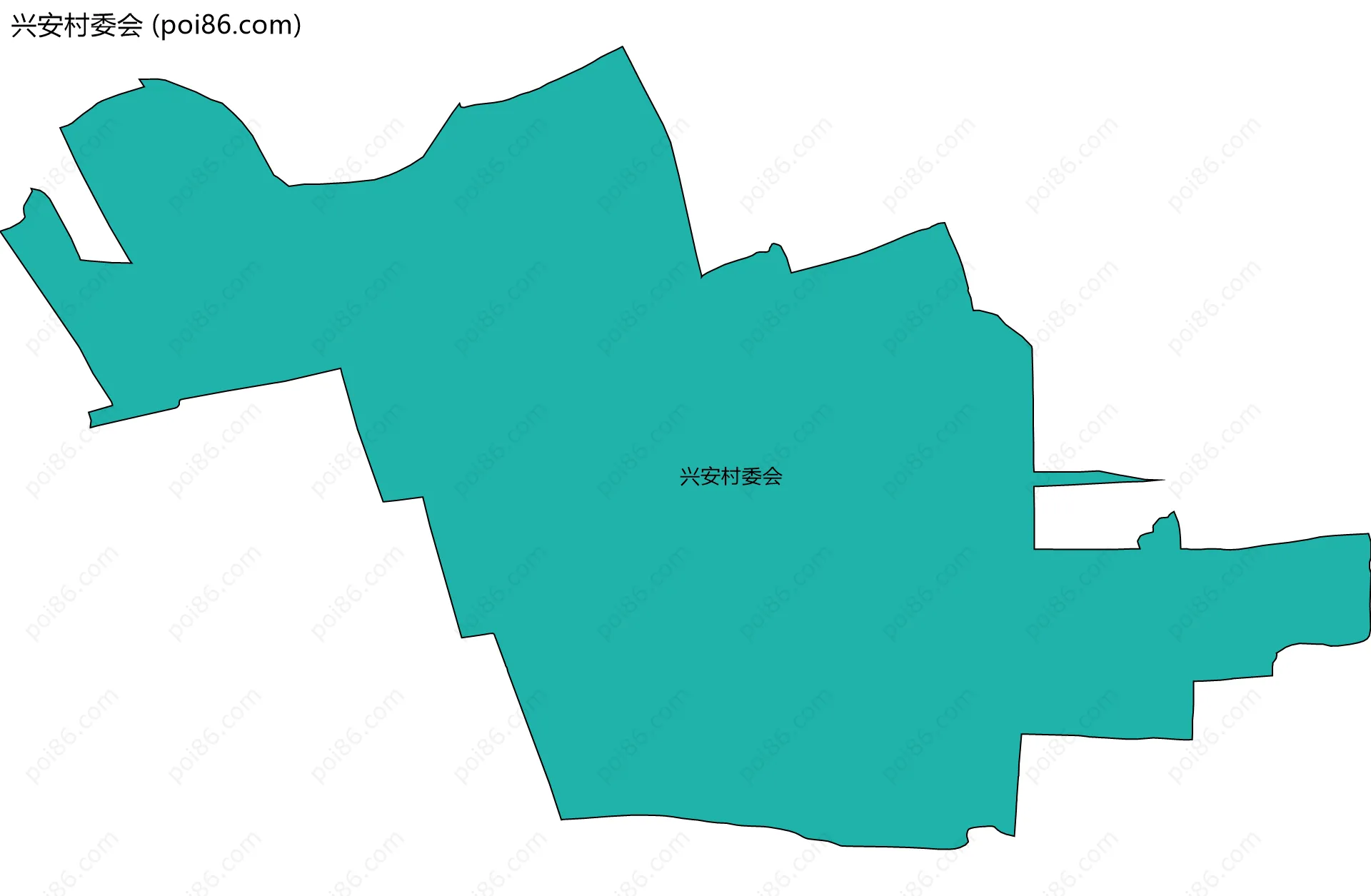 兴安村委会边界地图