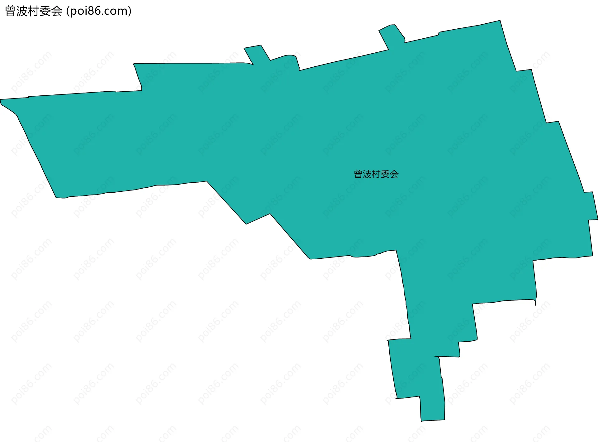 曾波村委会边界地图