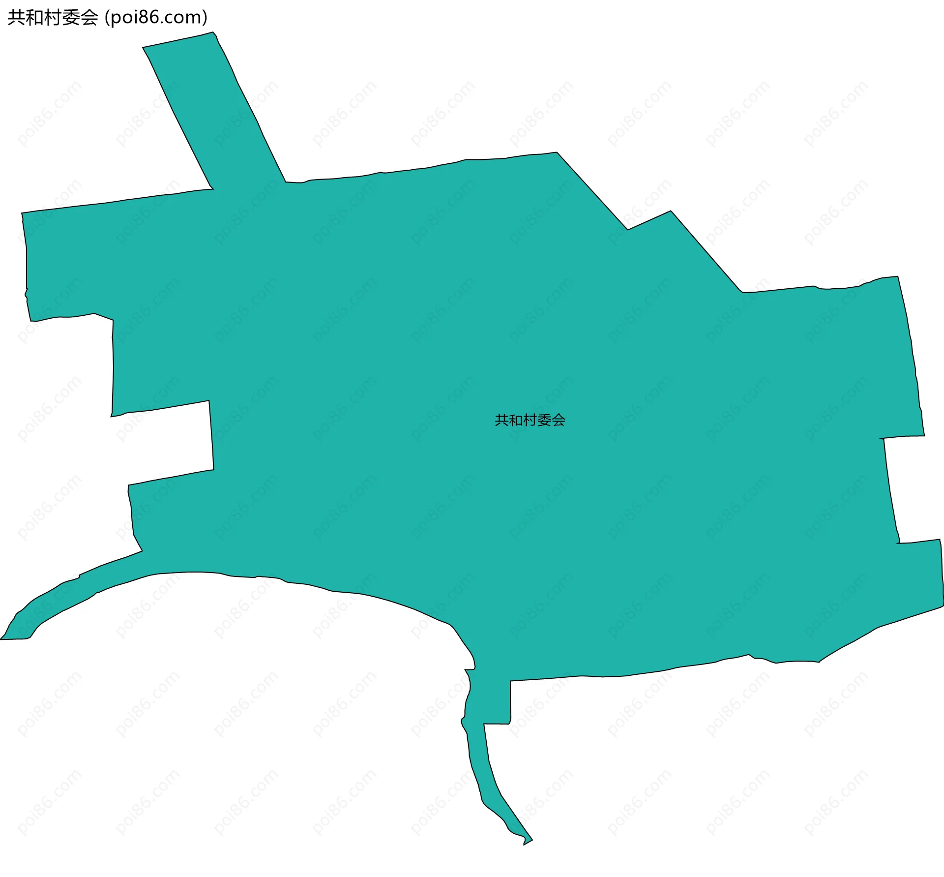 共和村委会边界地图