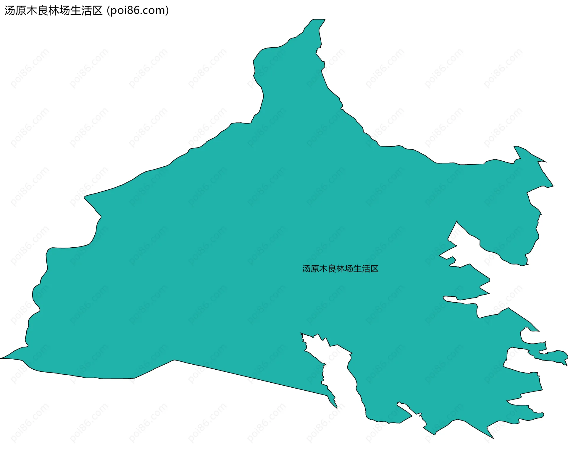 汤原木良林场生活区边界地图