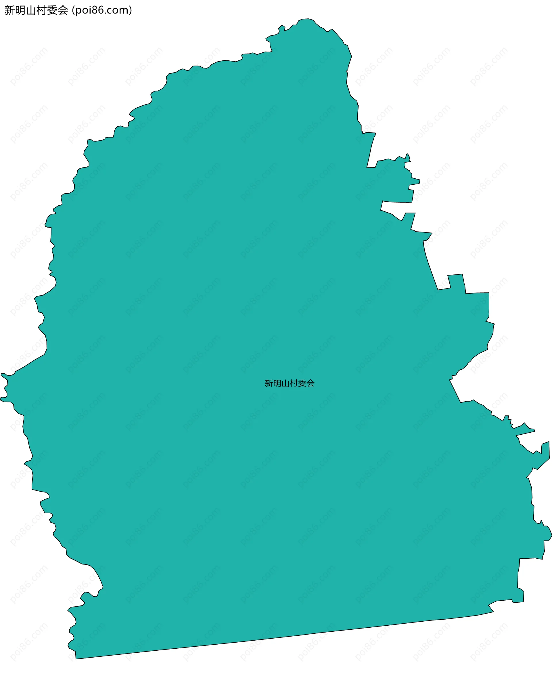 新明山村委会边界地图