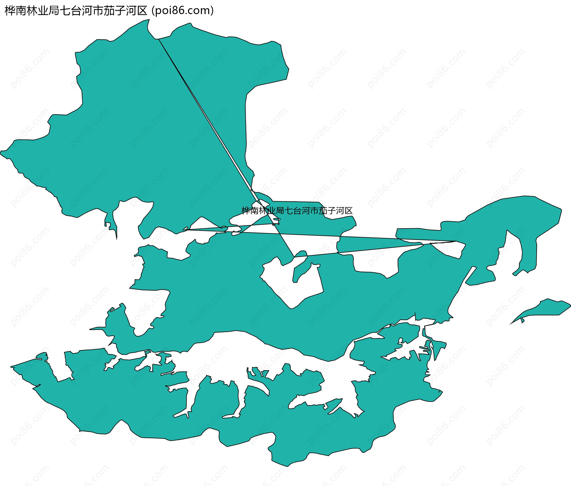 桦南林业局七台河市茄子河区边界地图