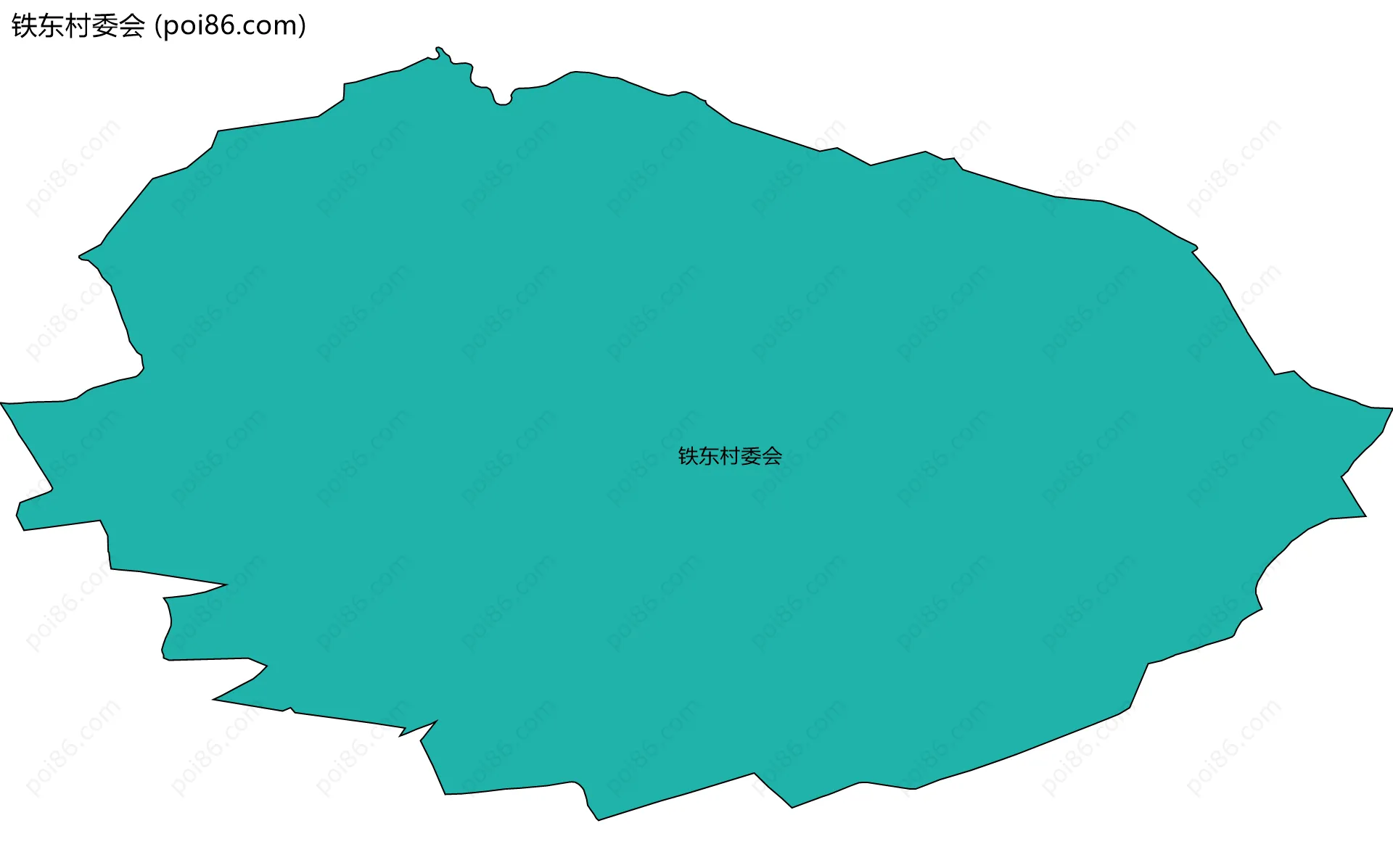 铁东村委会边界地图