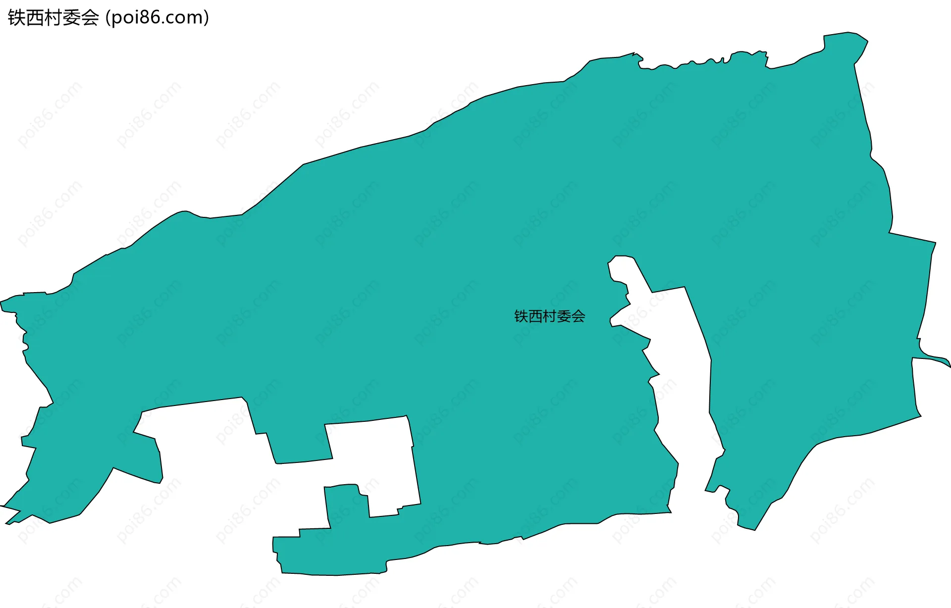 铁西村委会边界地图