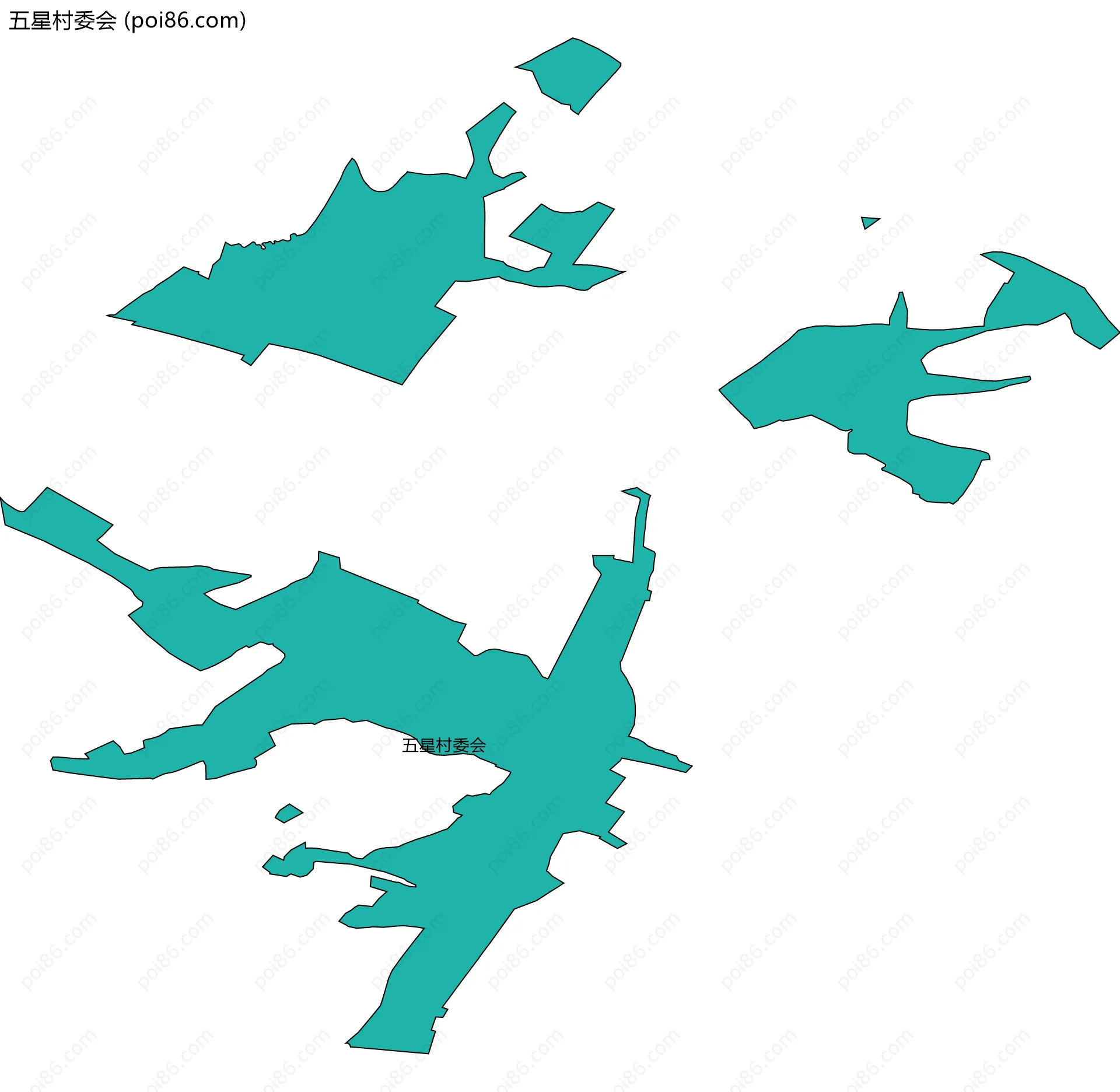 五星村委会边界地图