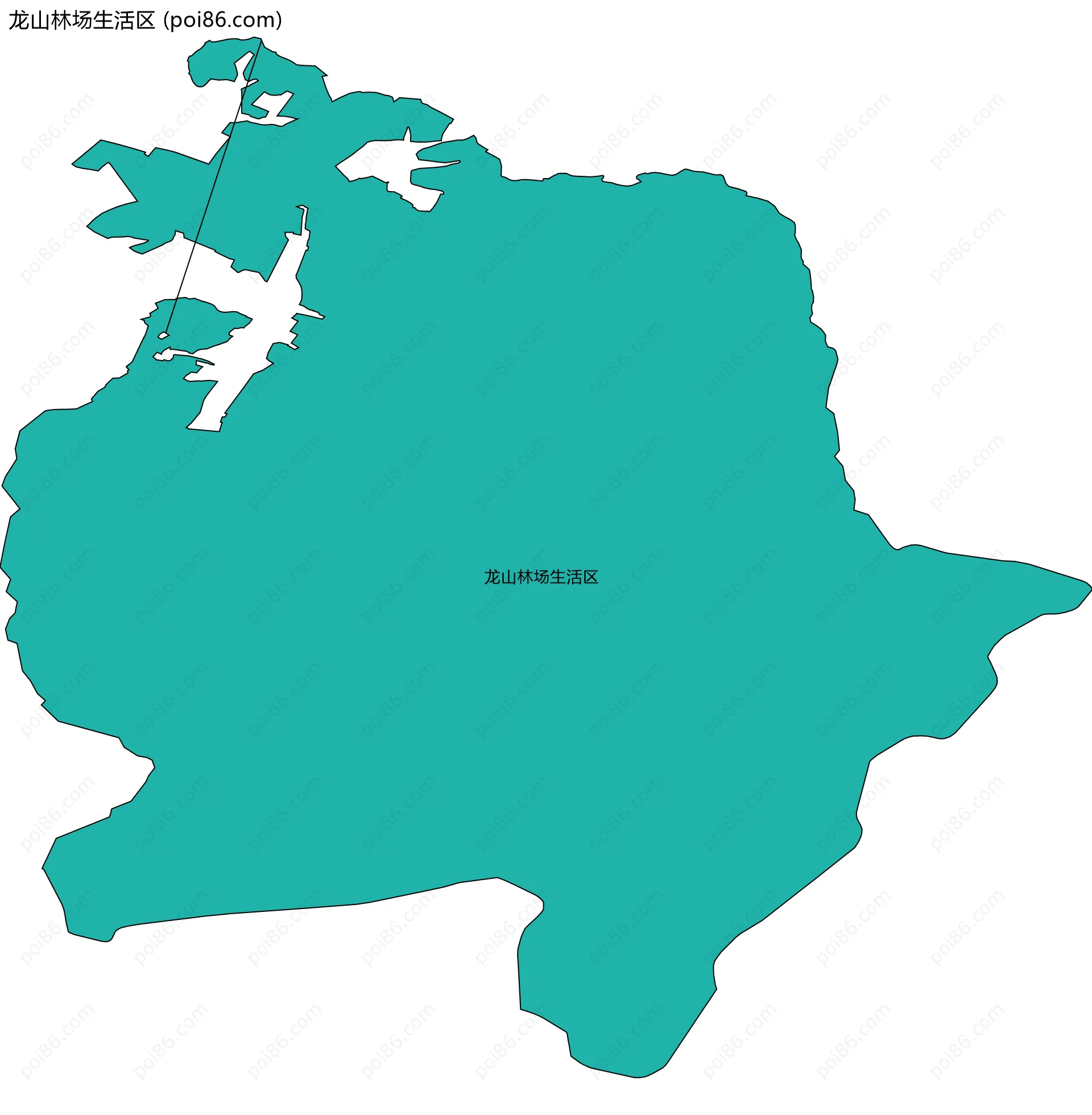 龙山林场生活区边界地图