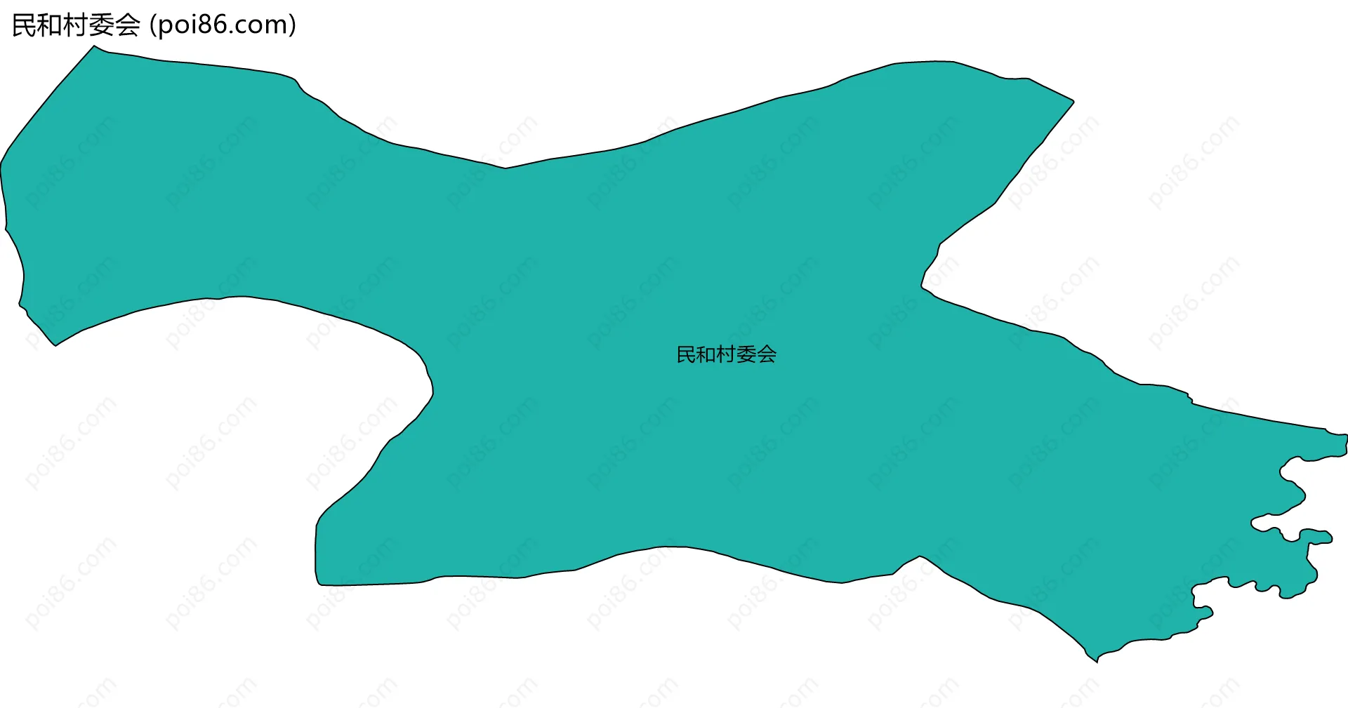 民和村委会边界地图