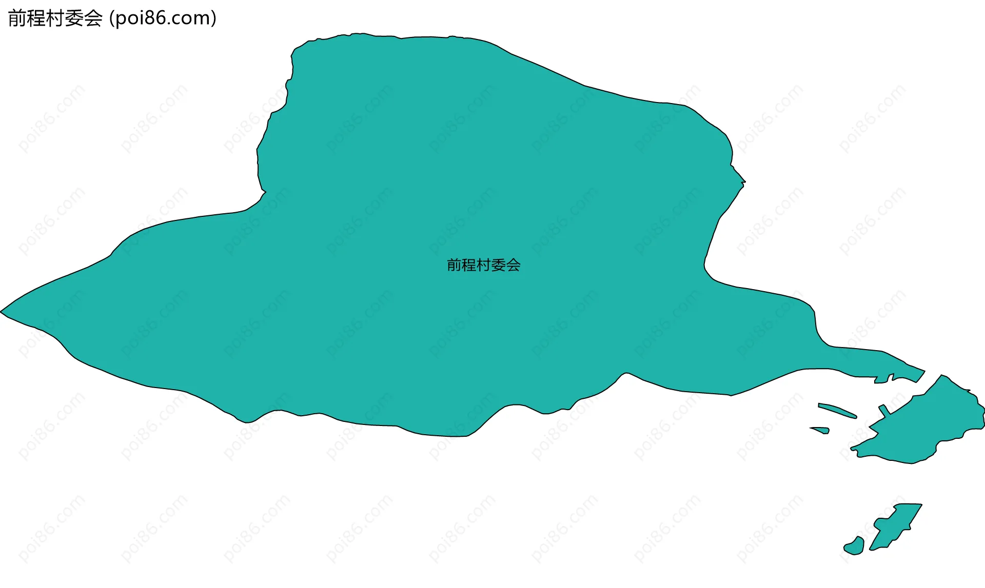 前程村委会边界地图