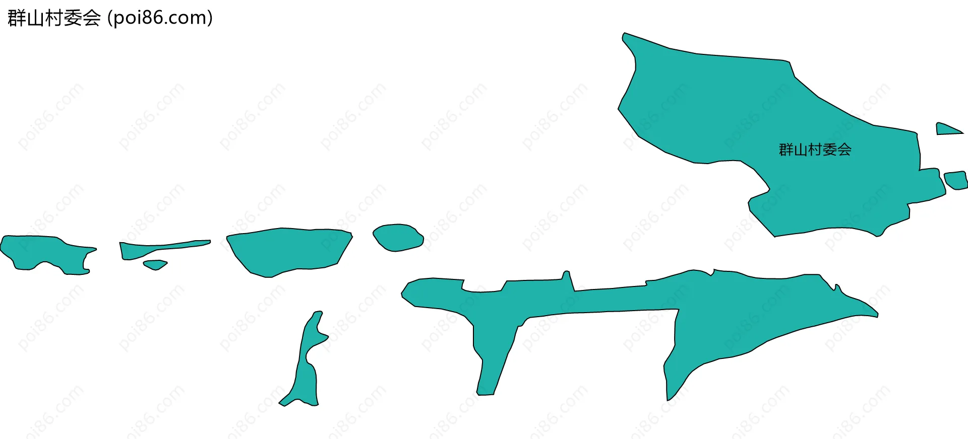 群山村委会边界地图