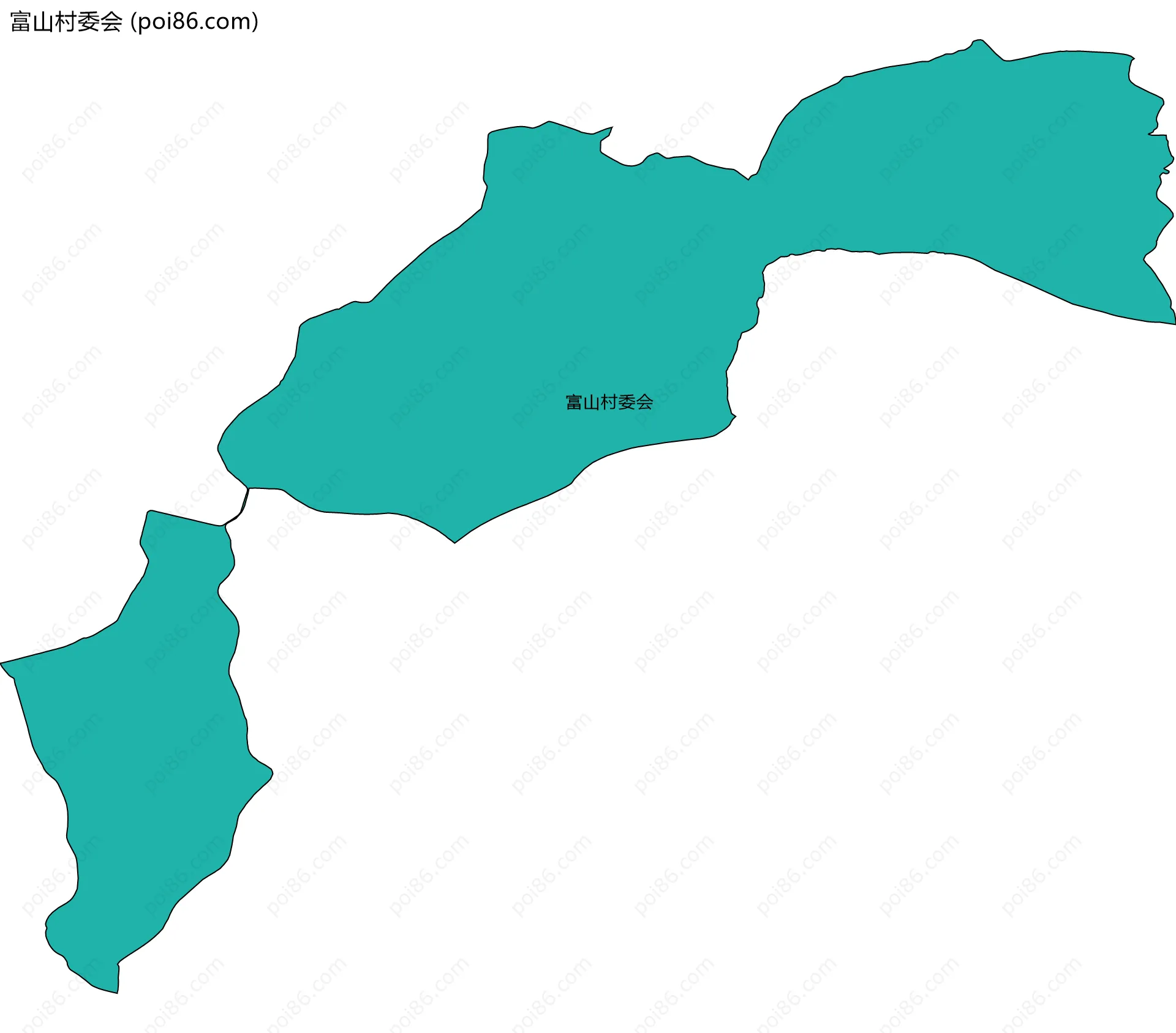 富山村委会边界地图