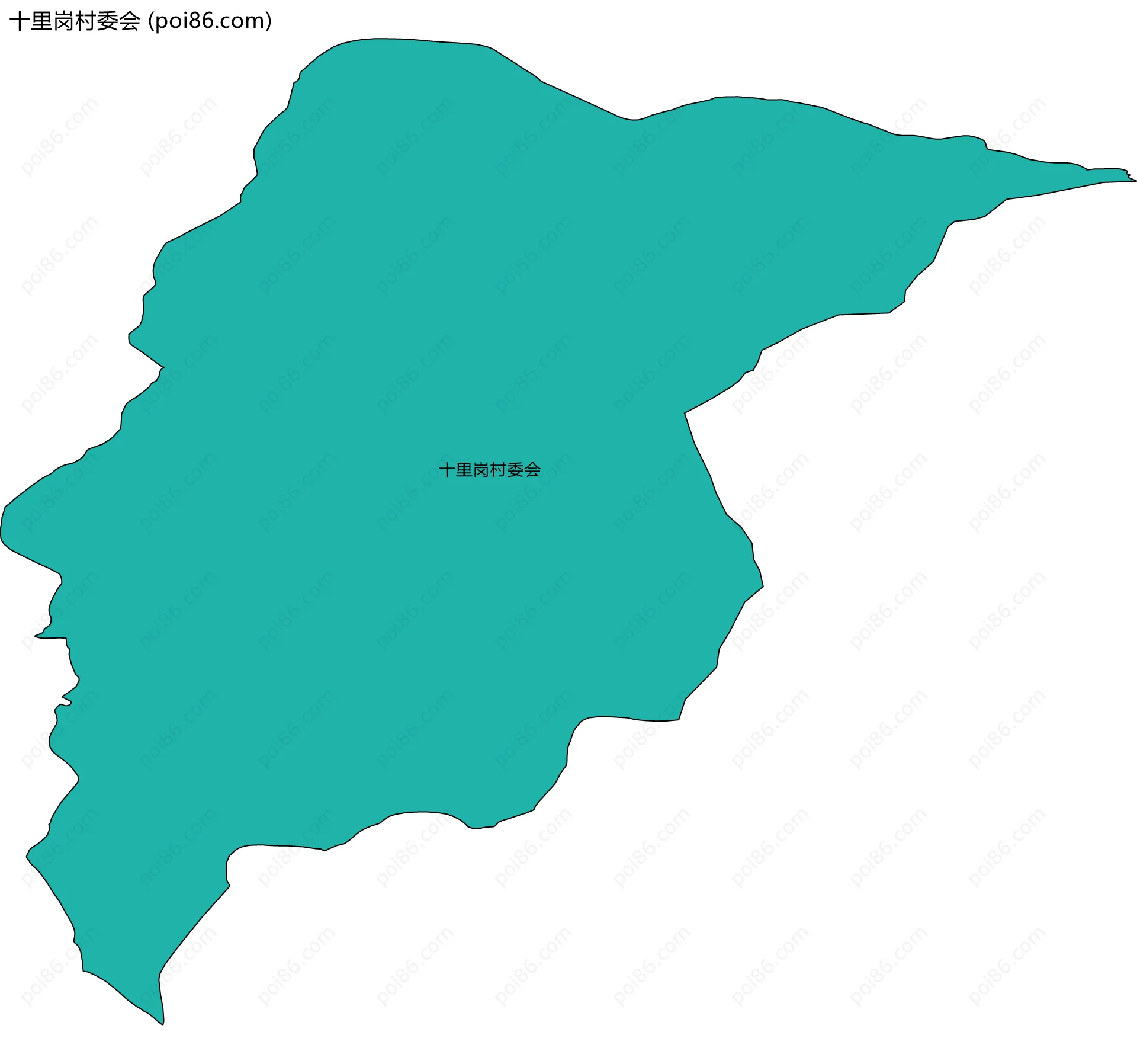 十里岗村委会边界地图