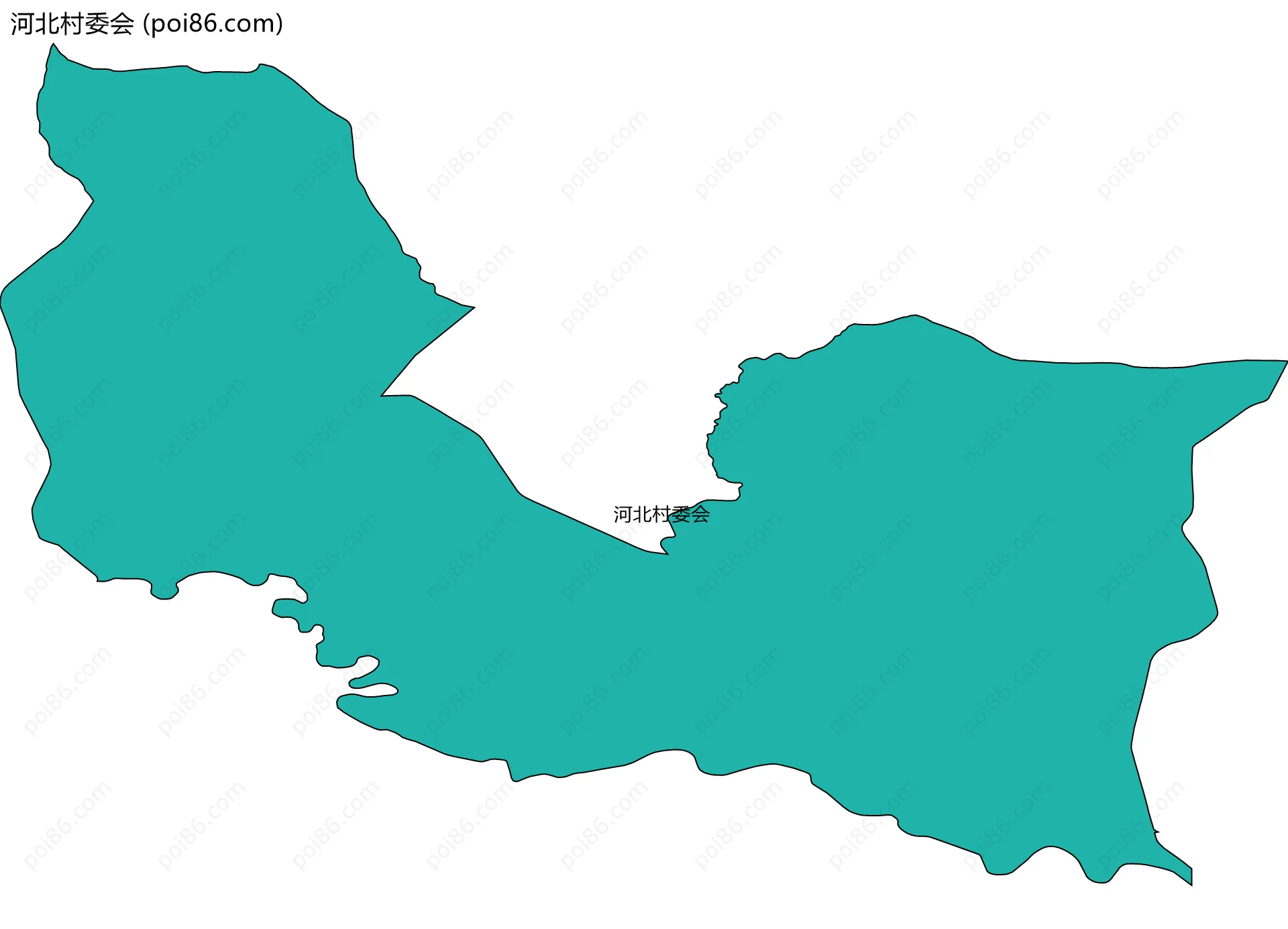 河北村委会边界地图