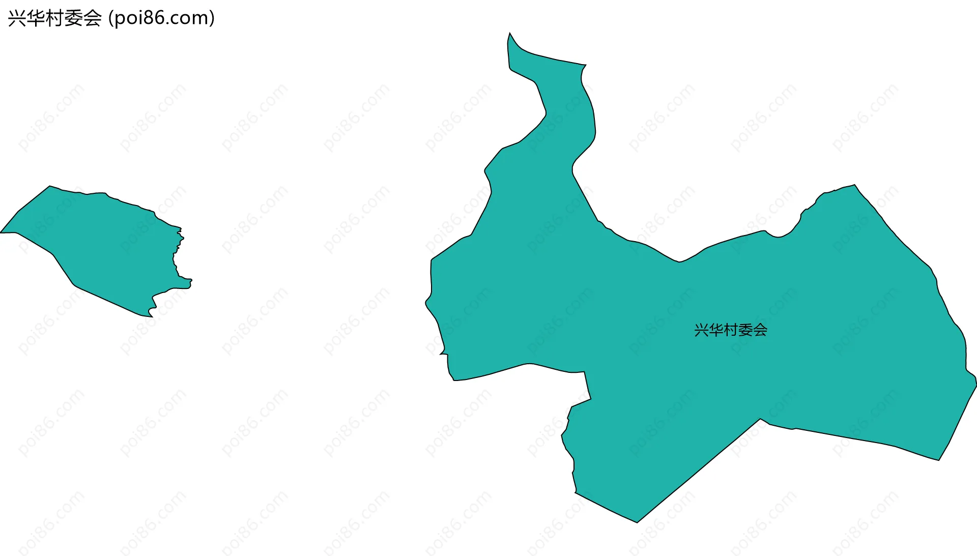 兴华村委会边界地图