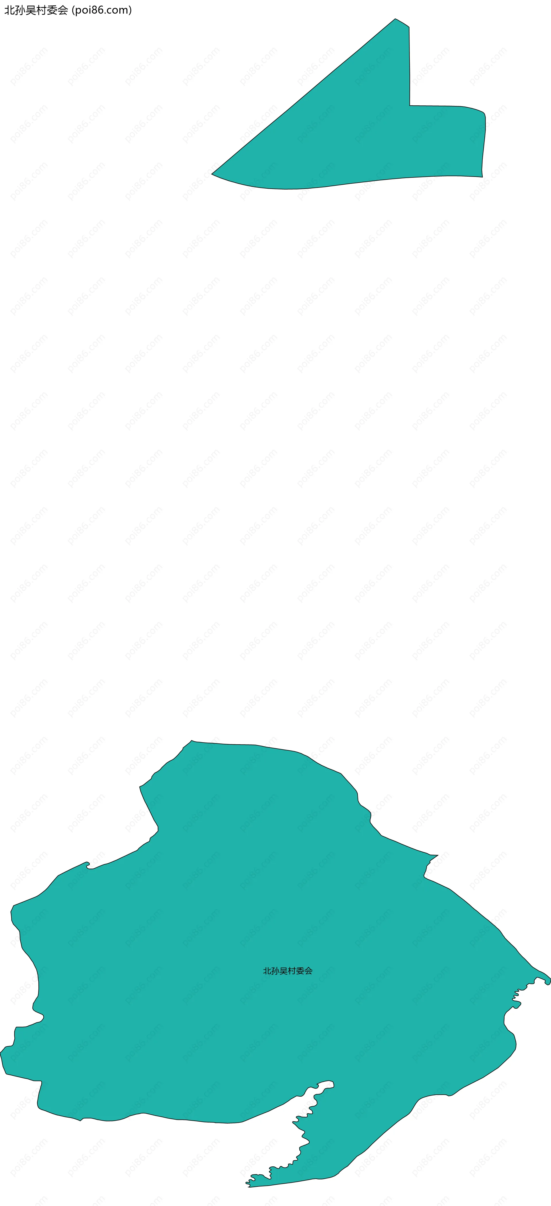 北孙吴村委会边界地图