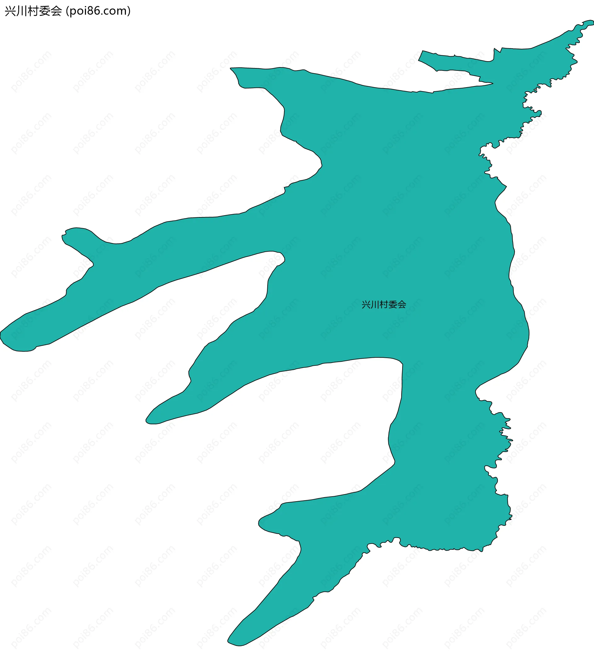 兴川村委会边界地图