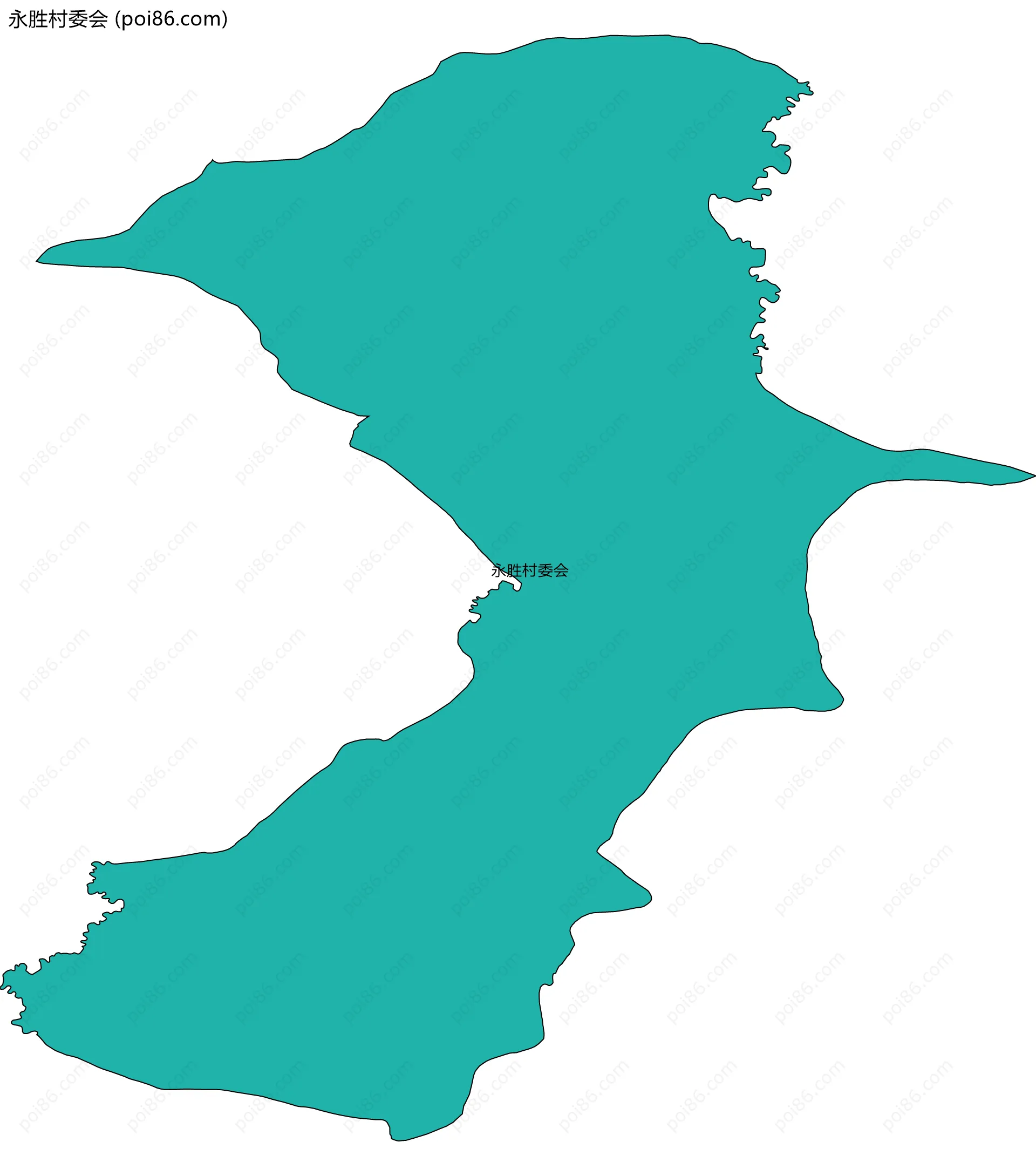 永胜村委会边界地图