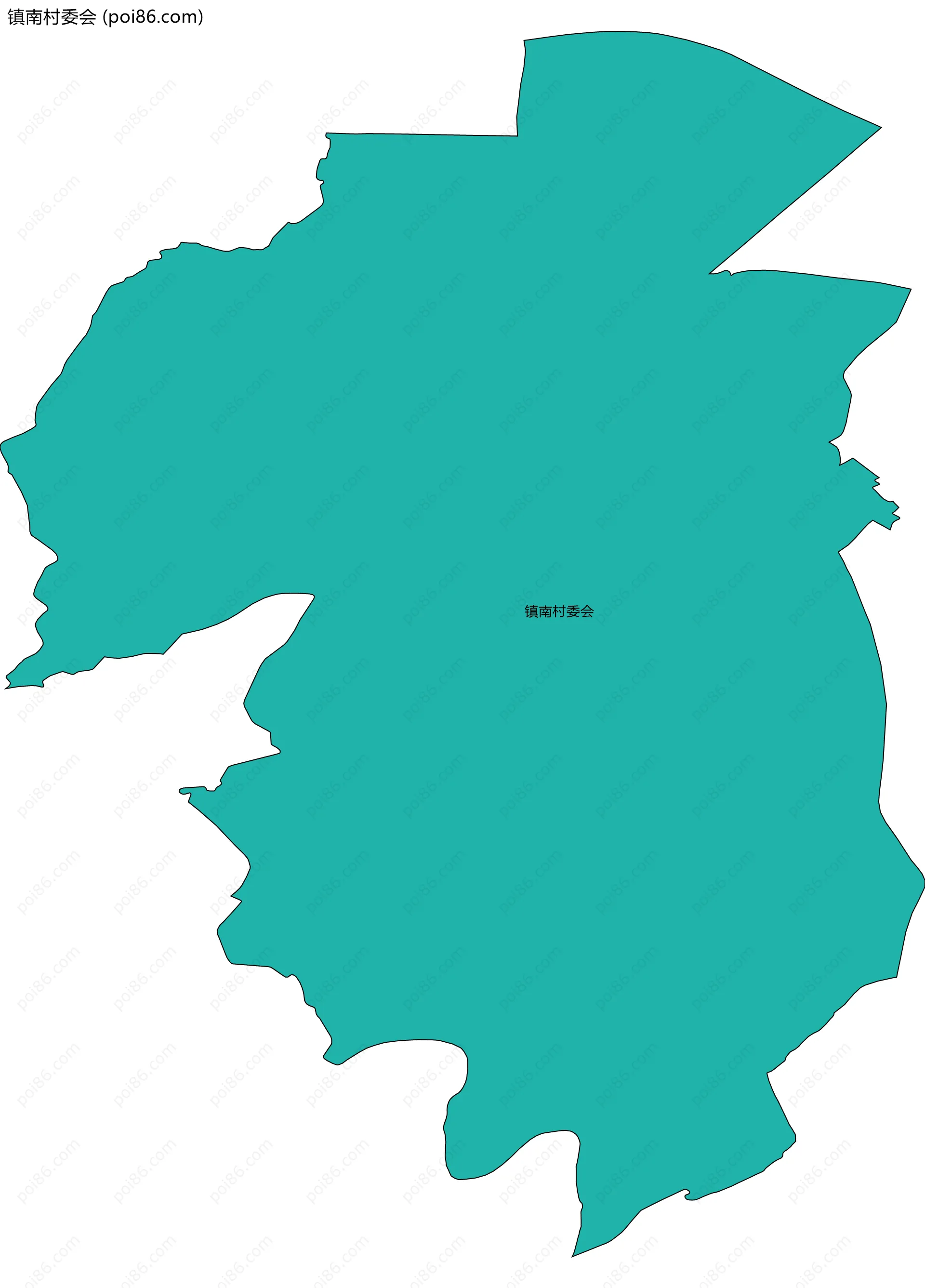 镇南村委会边界地图