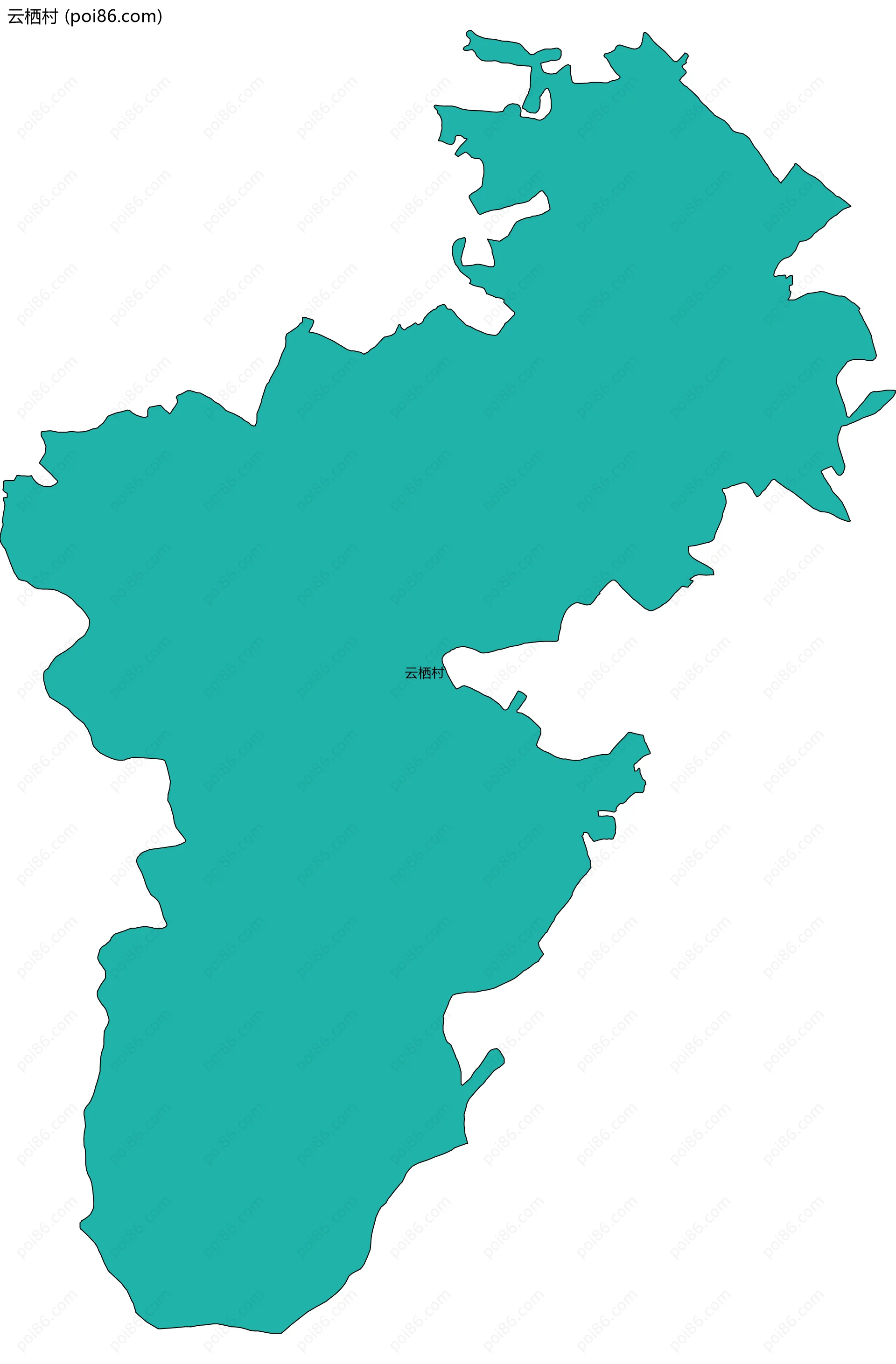 云栖村边界地图