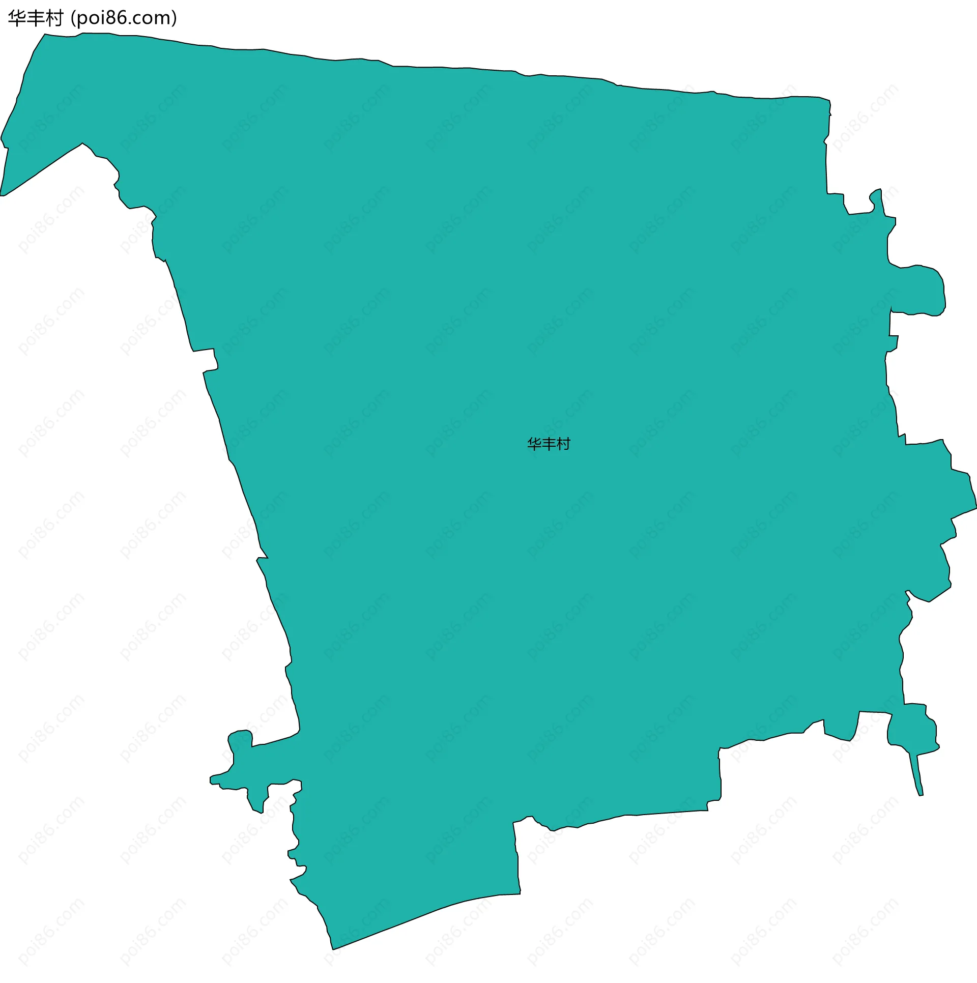 华丰村边界地图