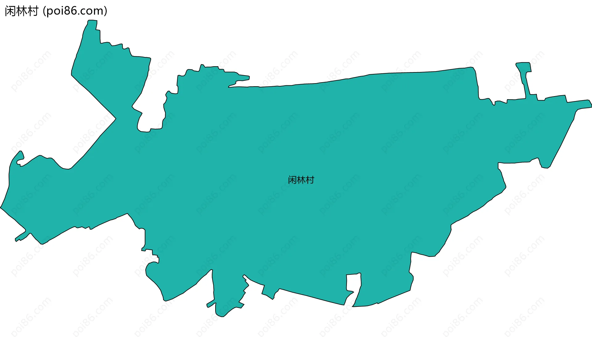 闲林村边界地图