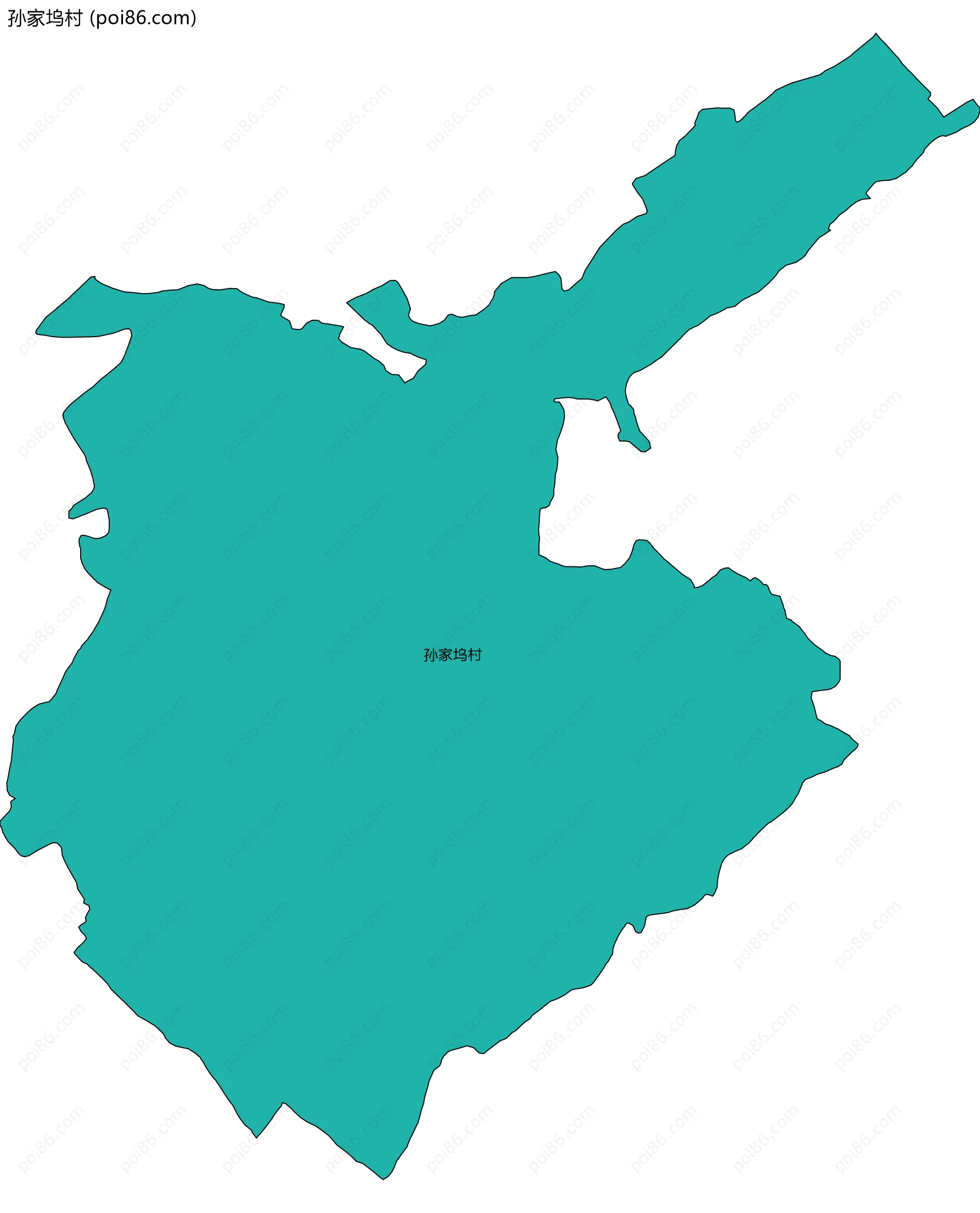 孙家坞村边界地图