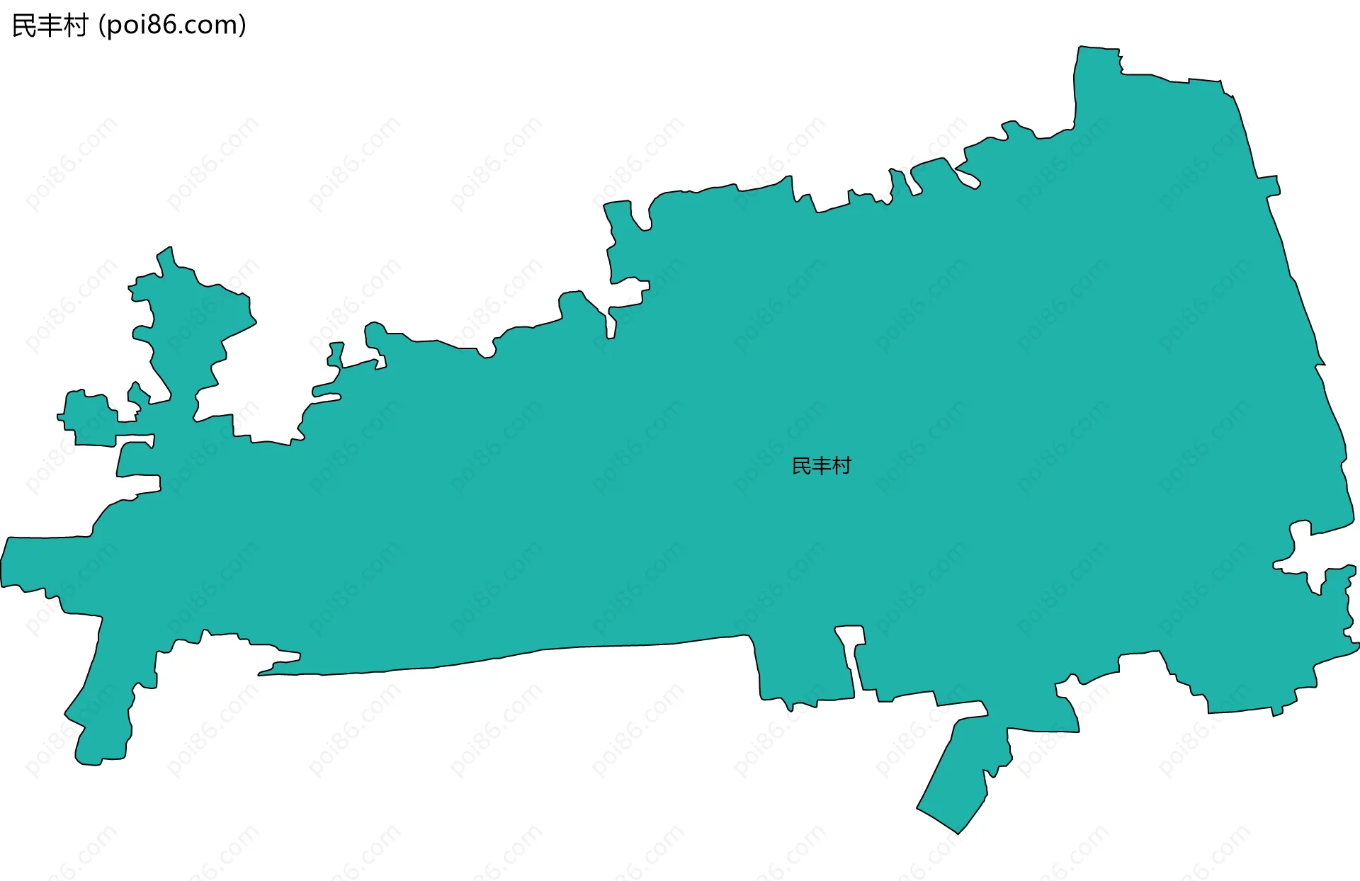 民丰村边界地图