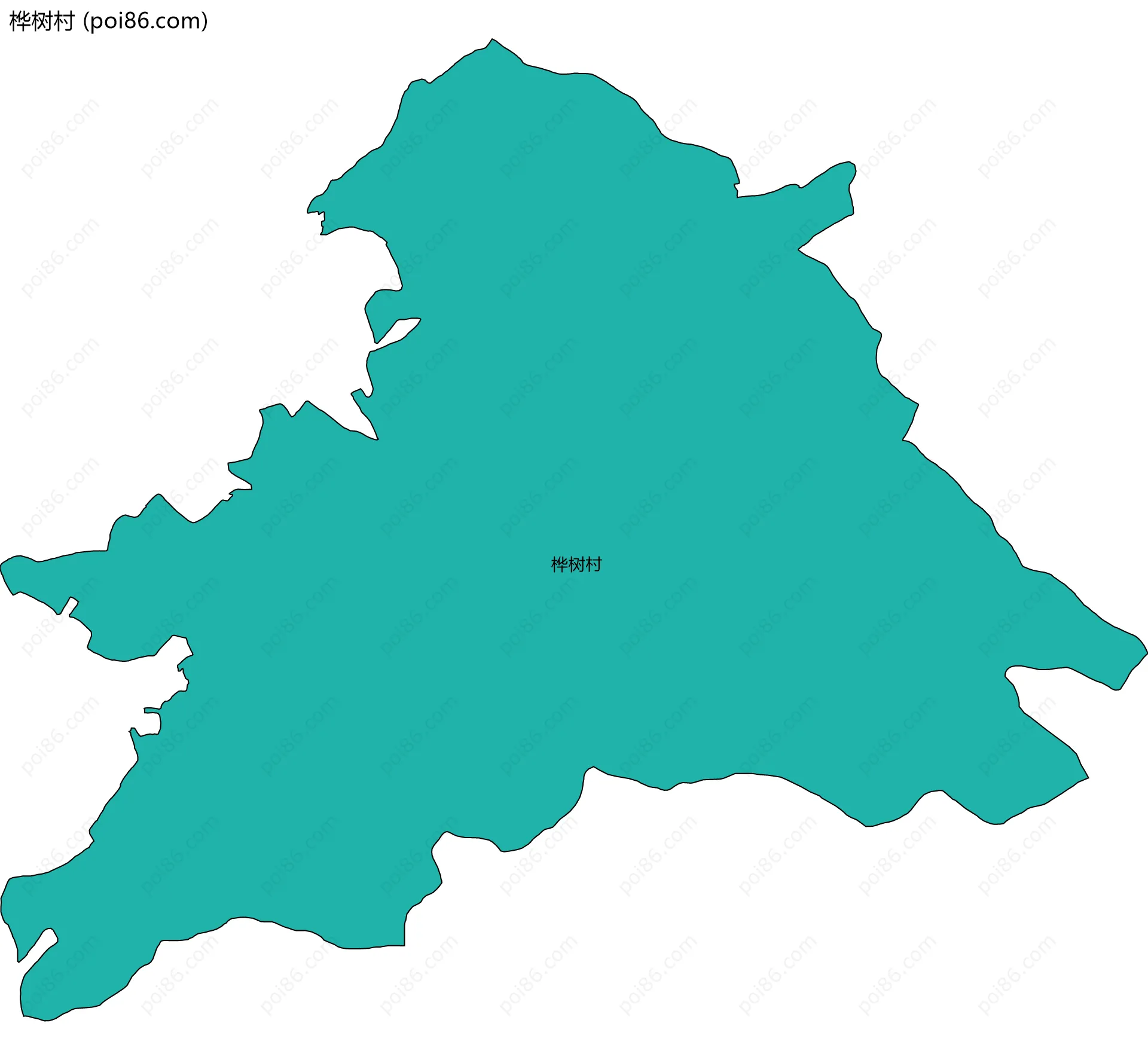 桦树村边界地图