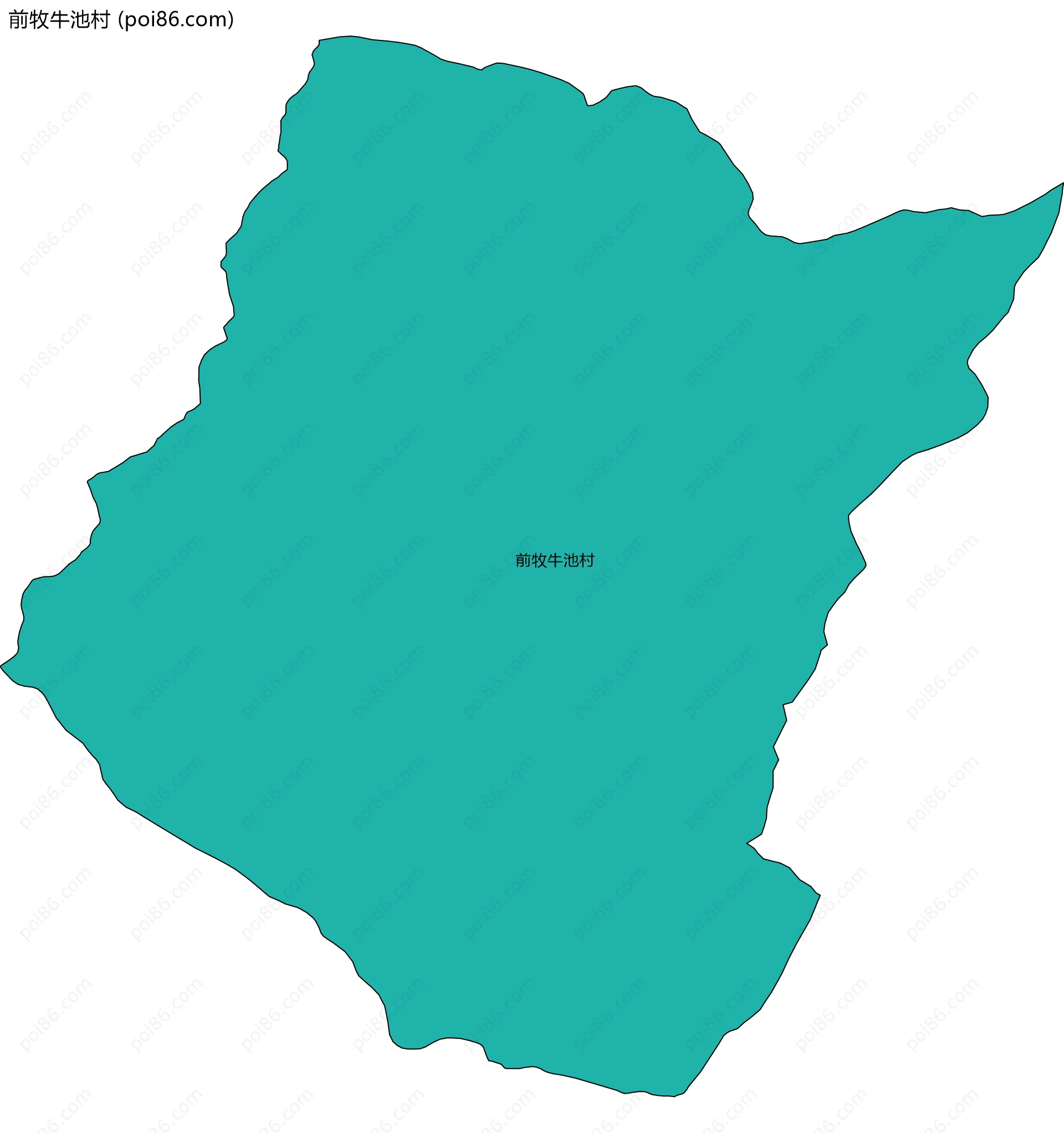 前牧牛池村边界地图