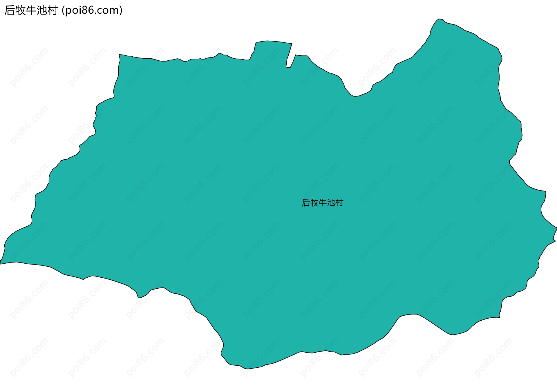 后牧牛池村边界地图