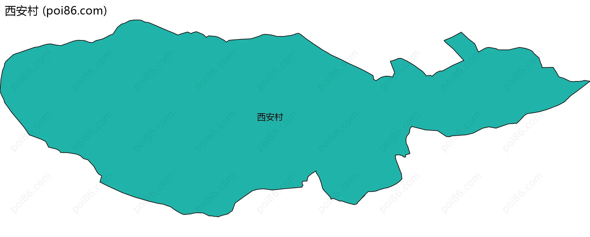 西安村边界地图