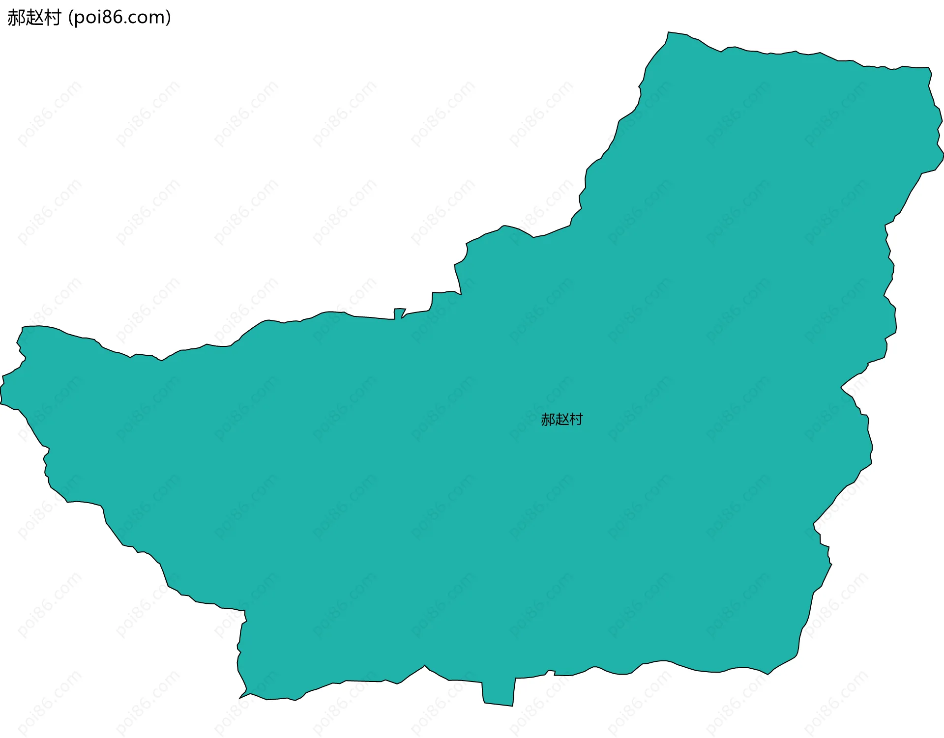 郝赵村边界地图