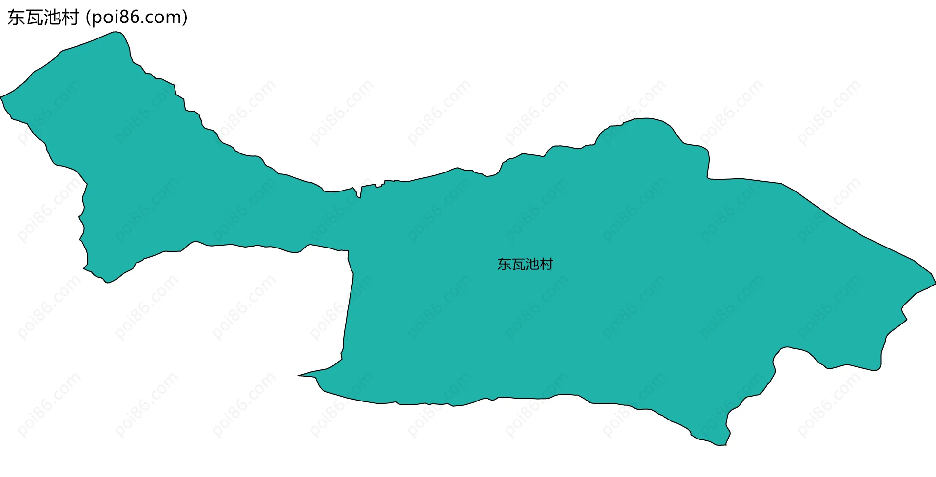 东瓦池村边界地图