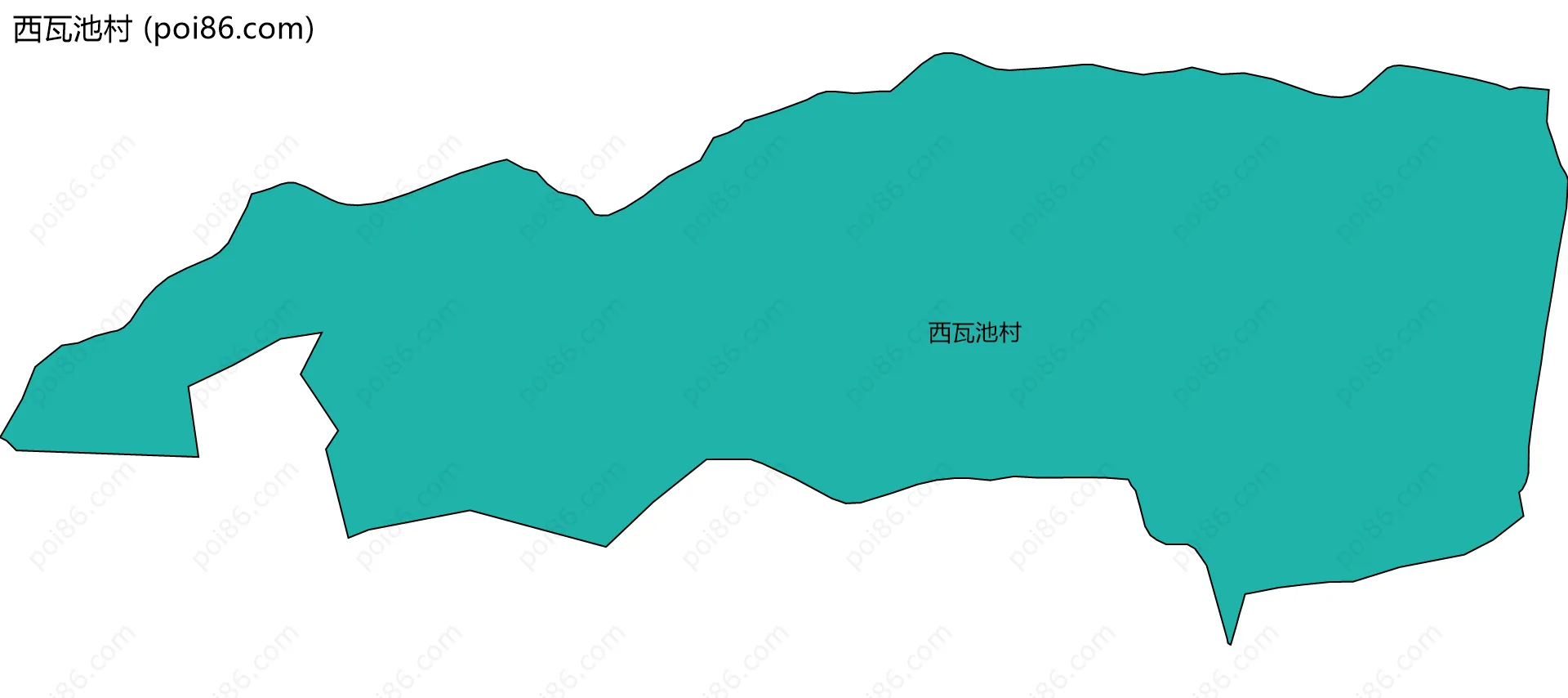 西瓦池村边界地图