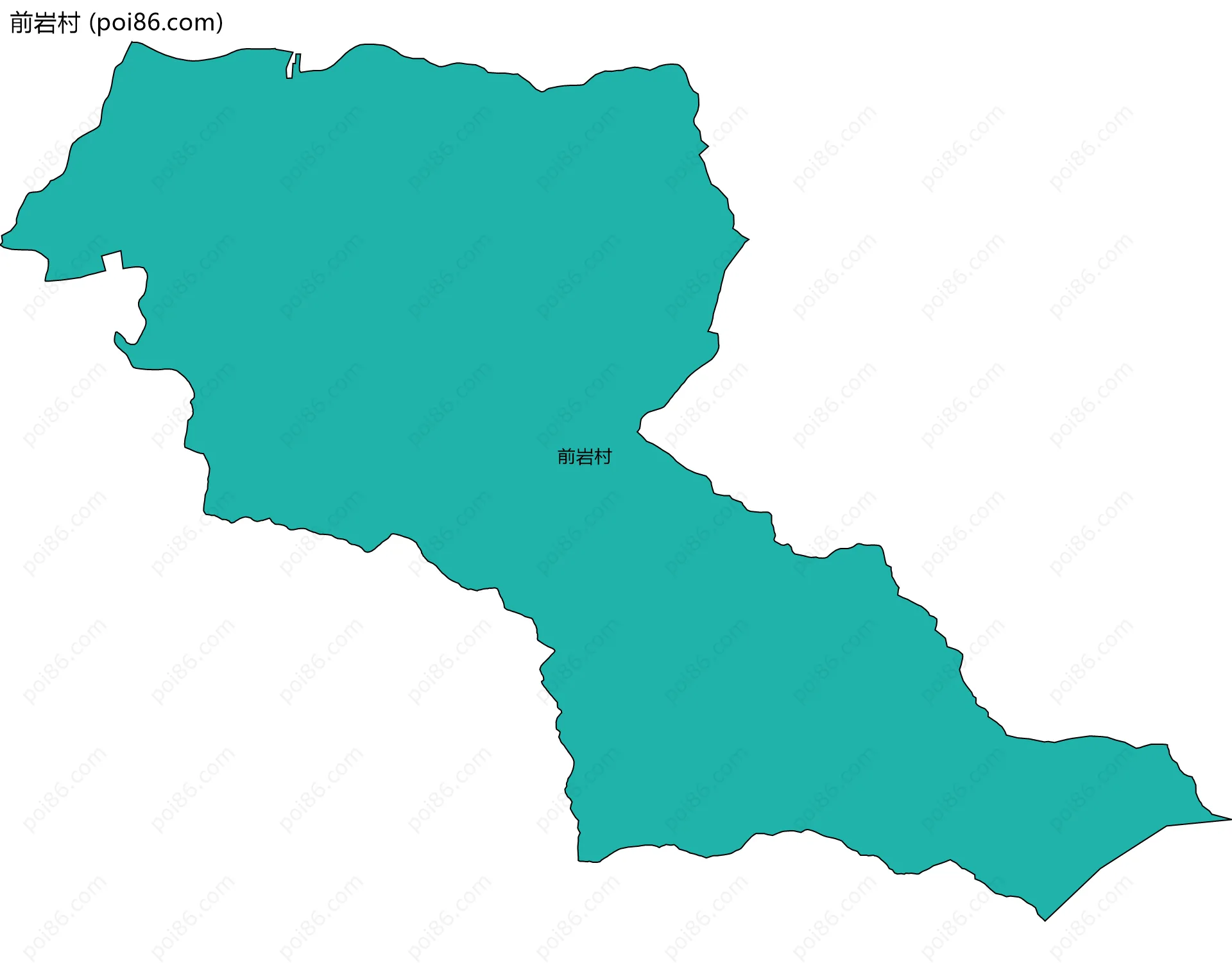 前岩村边界地图