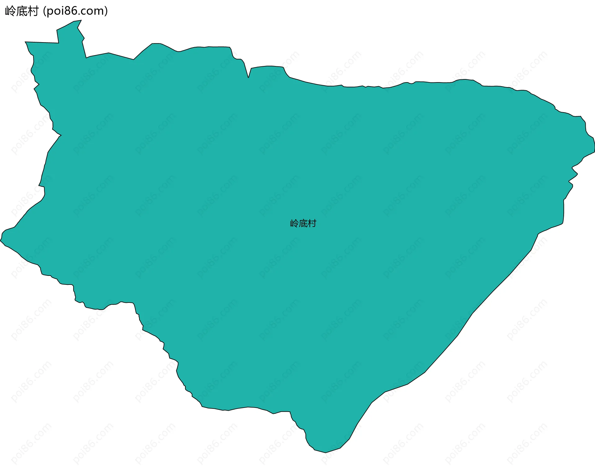 岭底村边界地图