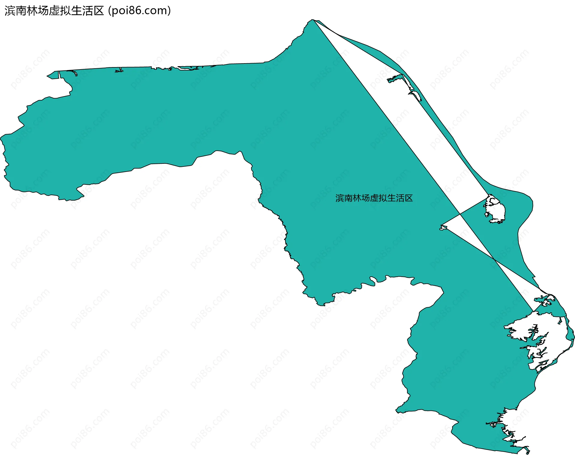 滨南林场虚拟生活区边界地图