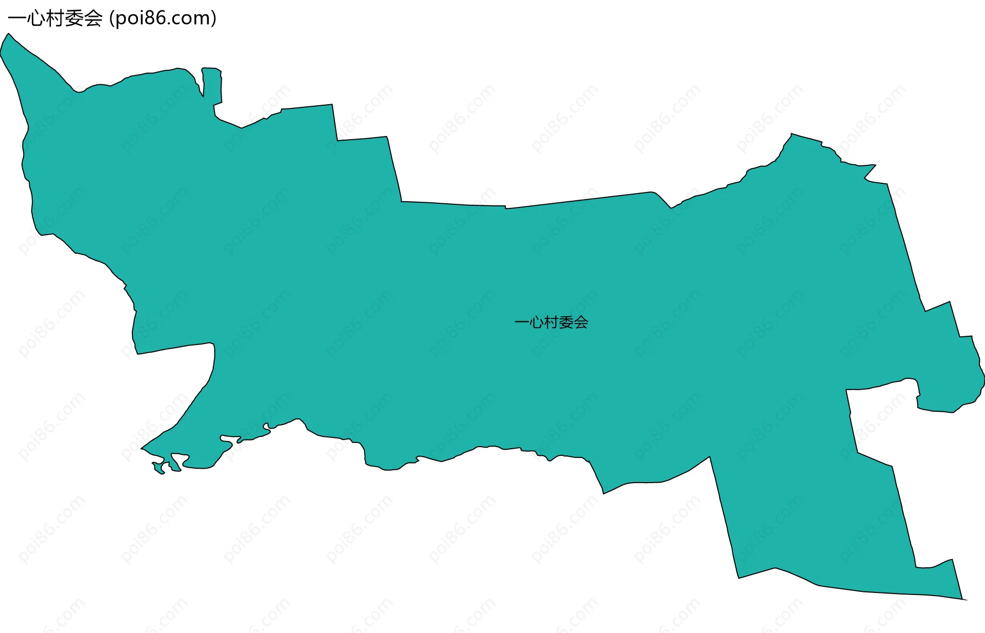 一心村委会边界地图