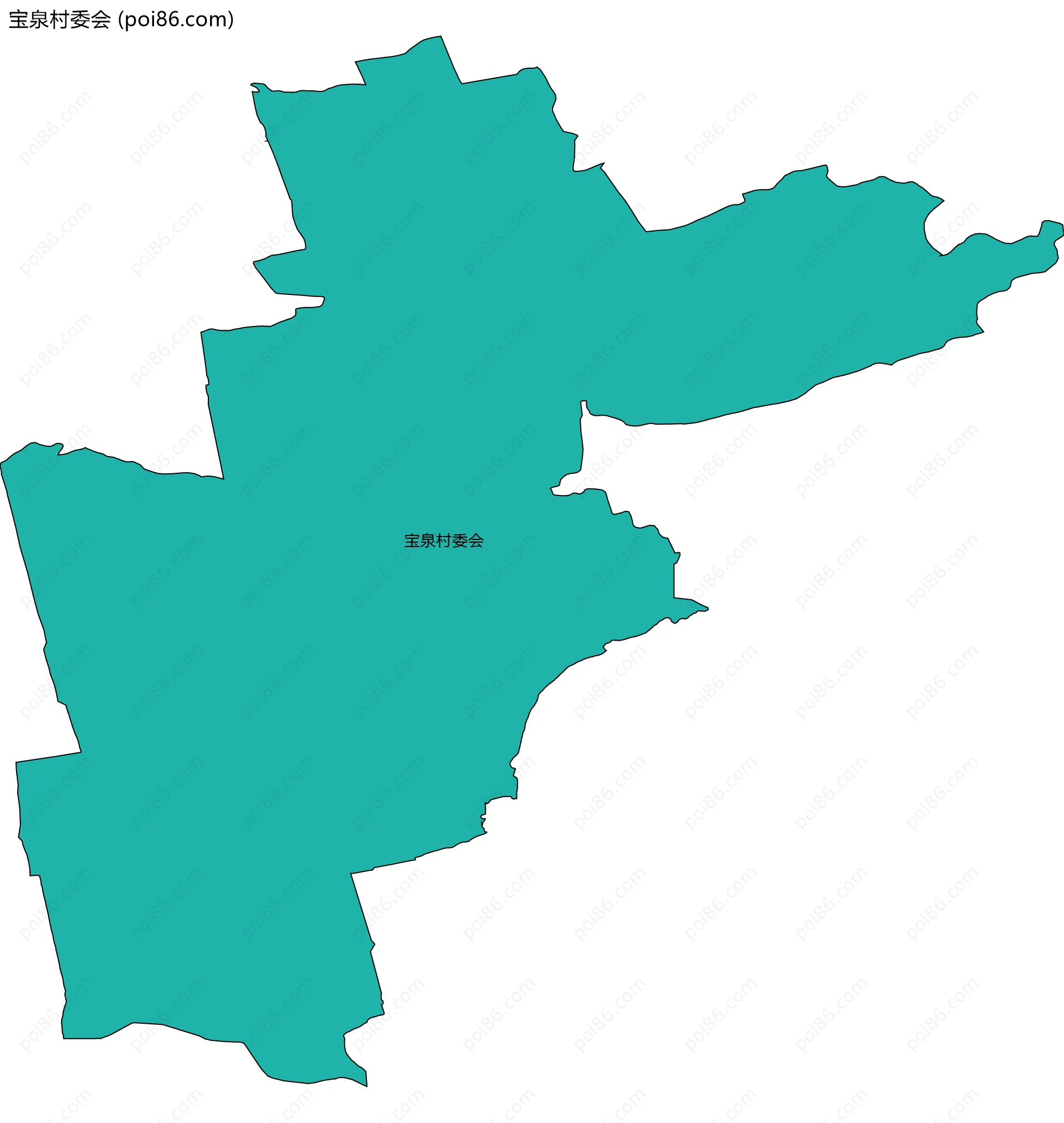 宝泉村委会边界地图
