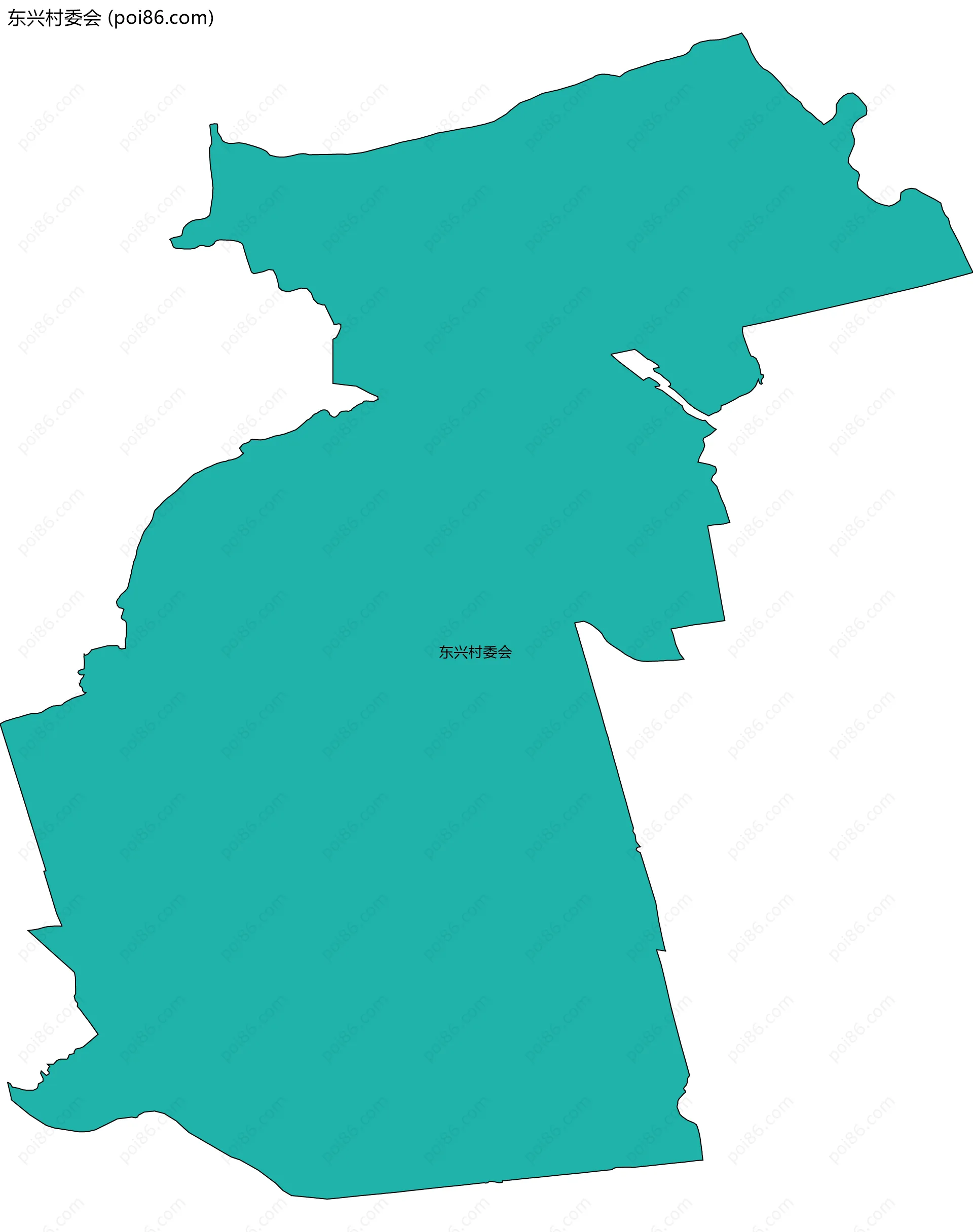 东兴村委会边界地图