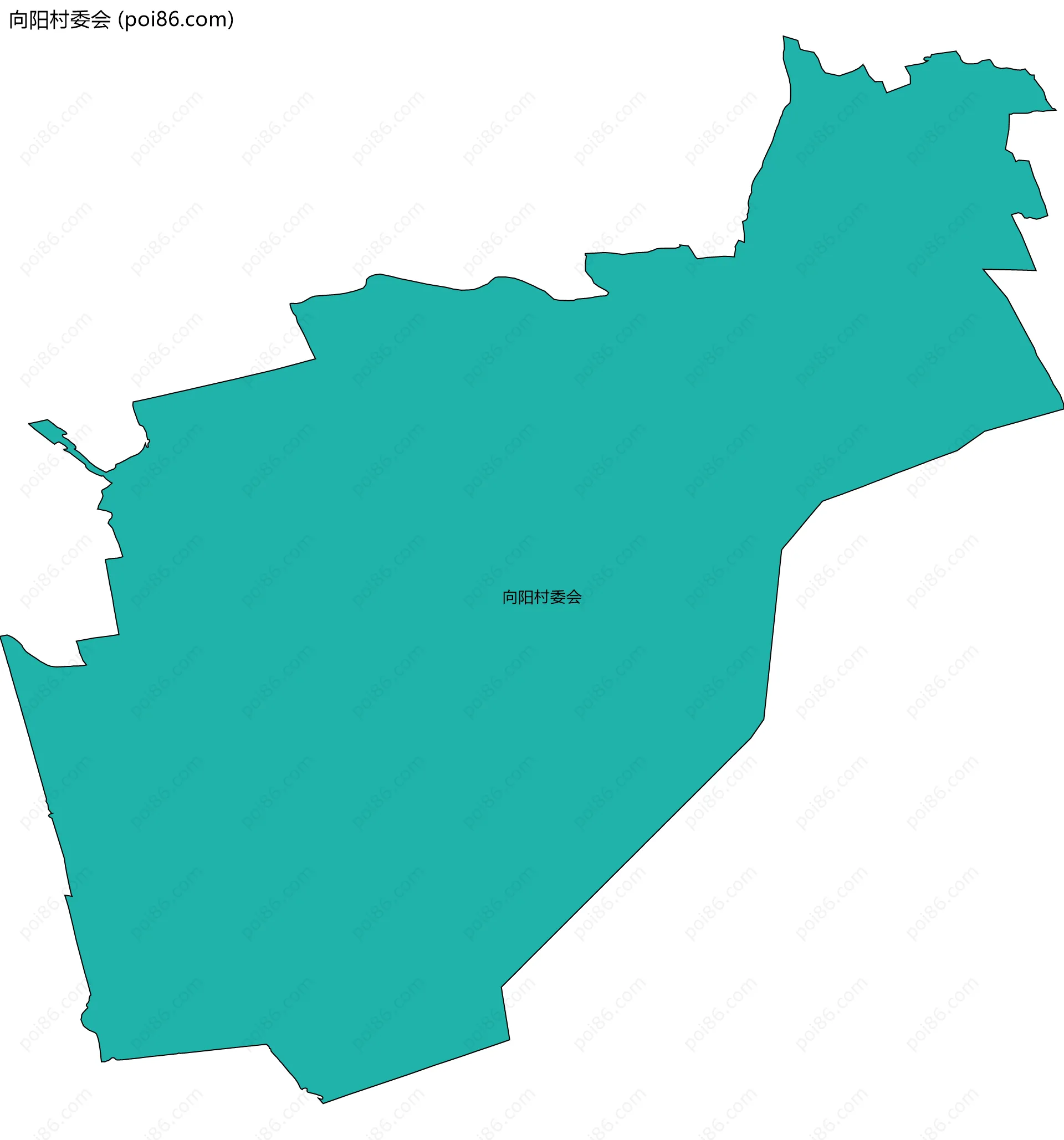 向阳村委会边界地图