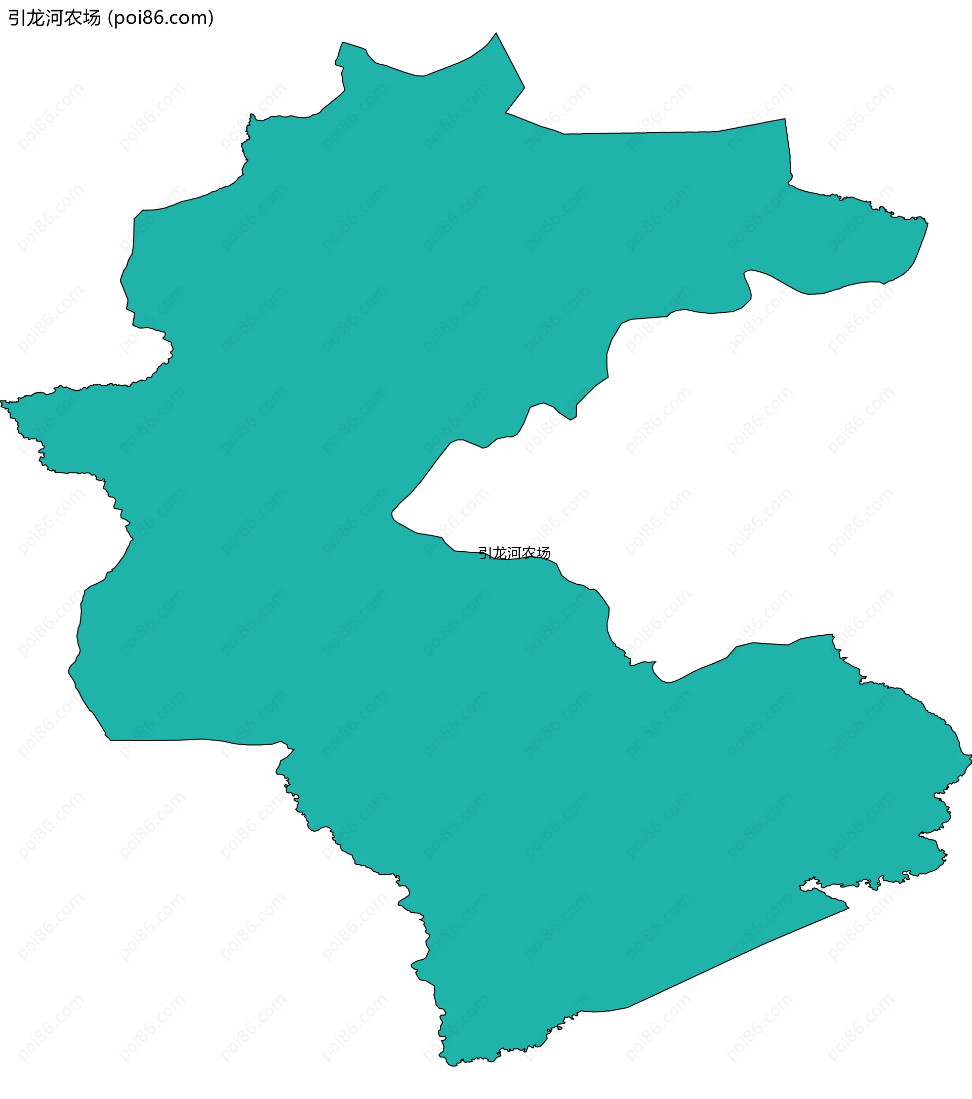 引龙河农场边界地图(五级行政区划)