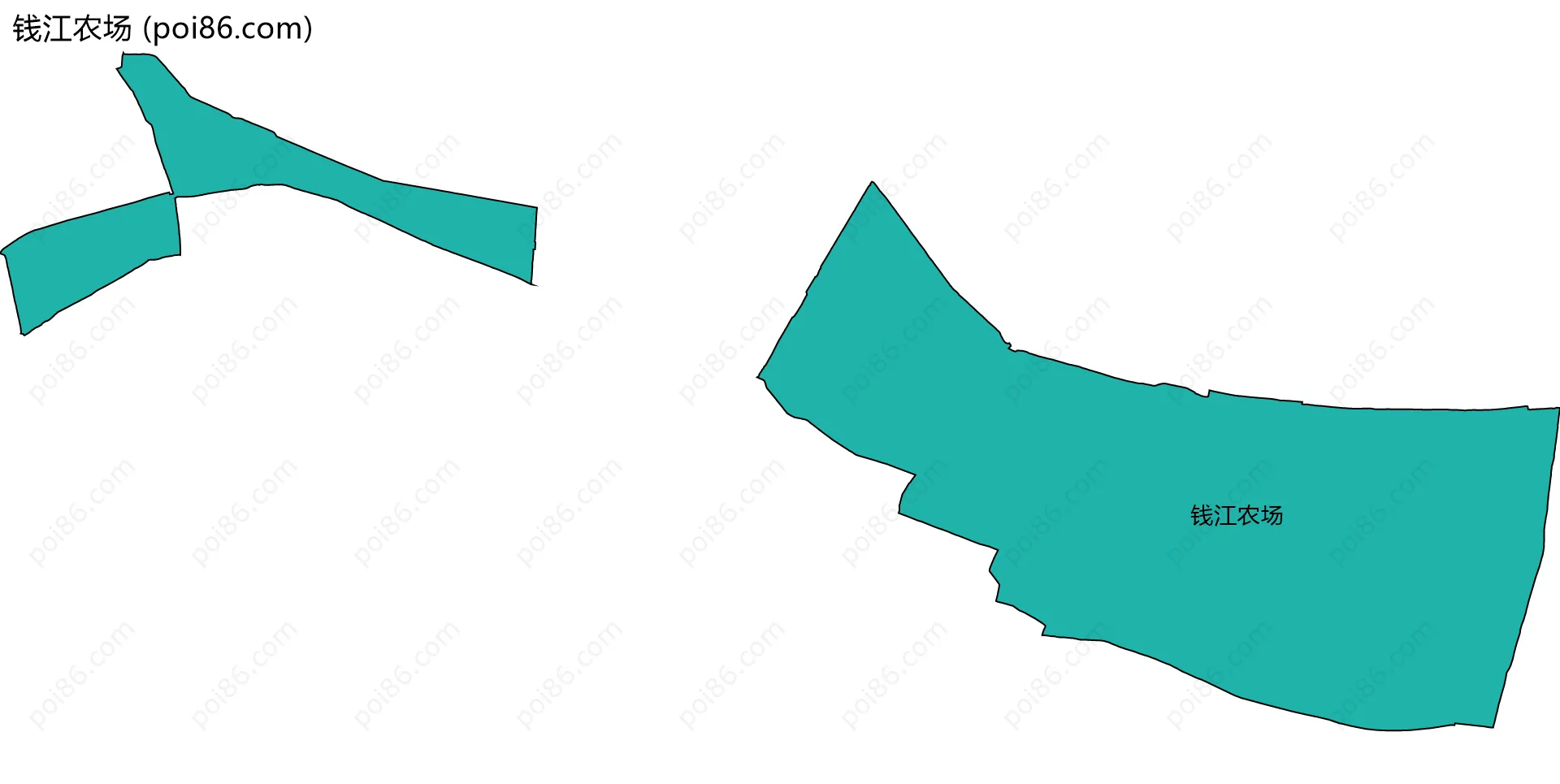 钱江农场边界地图