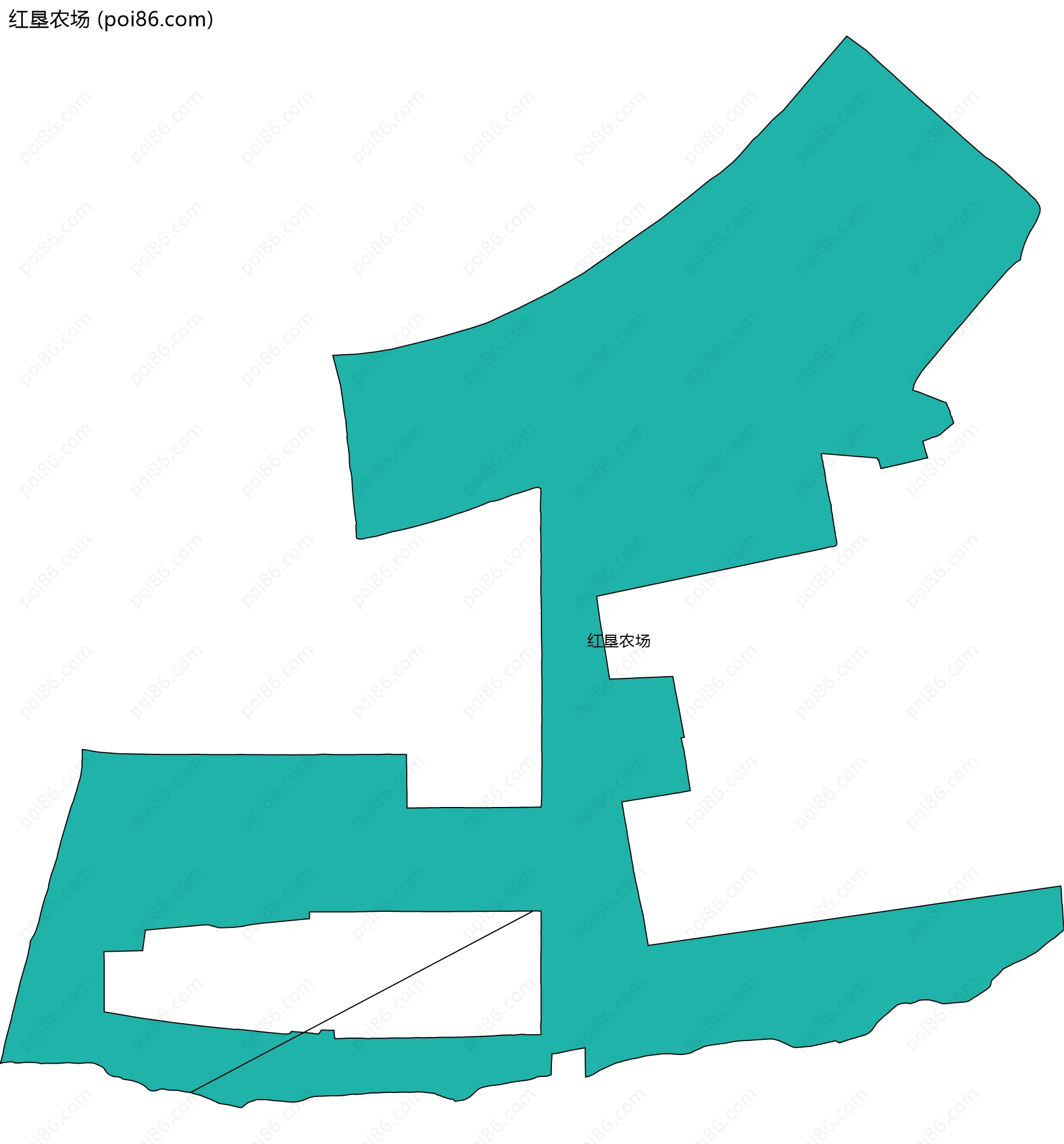 红垦农场边界地图