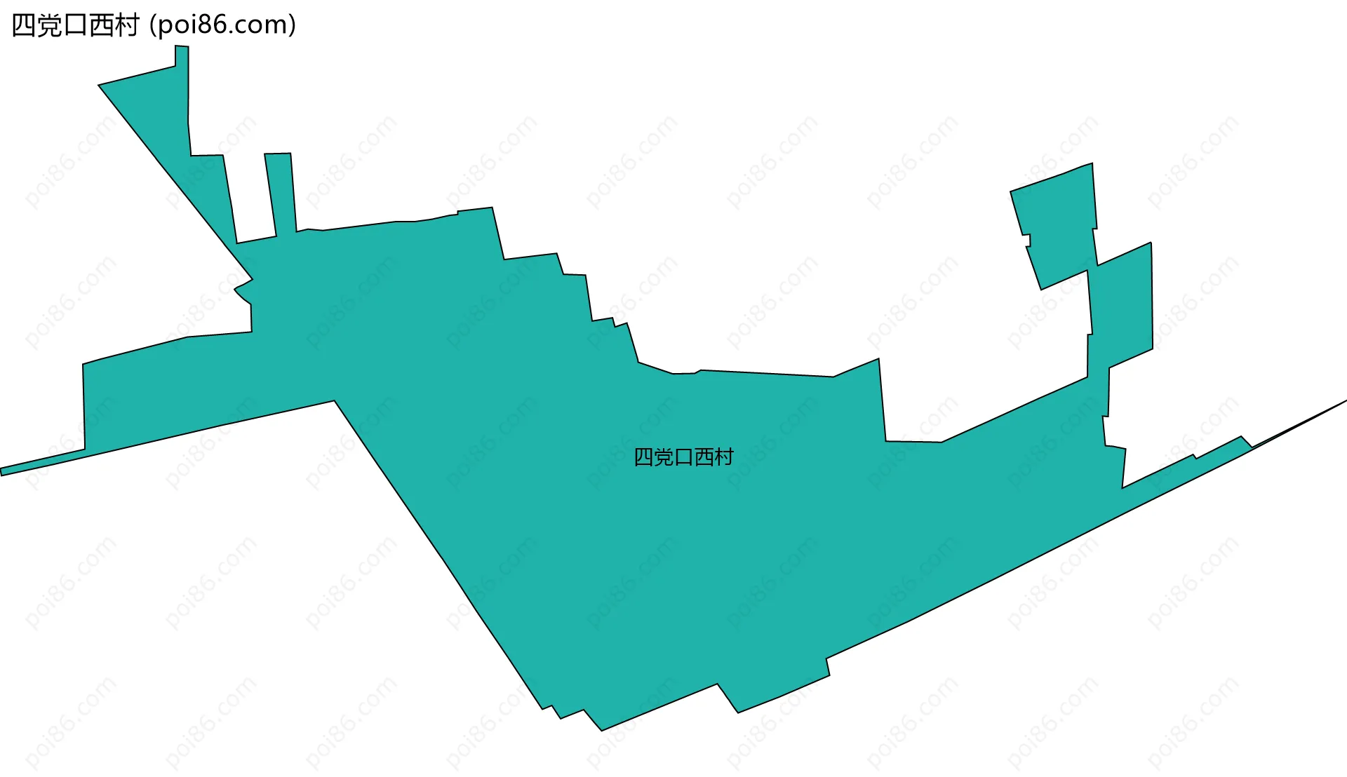 四党口西村边界地图