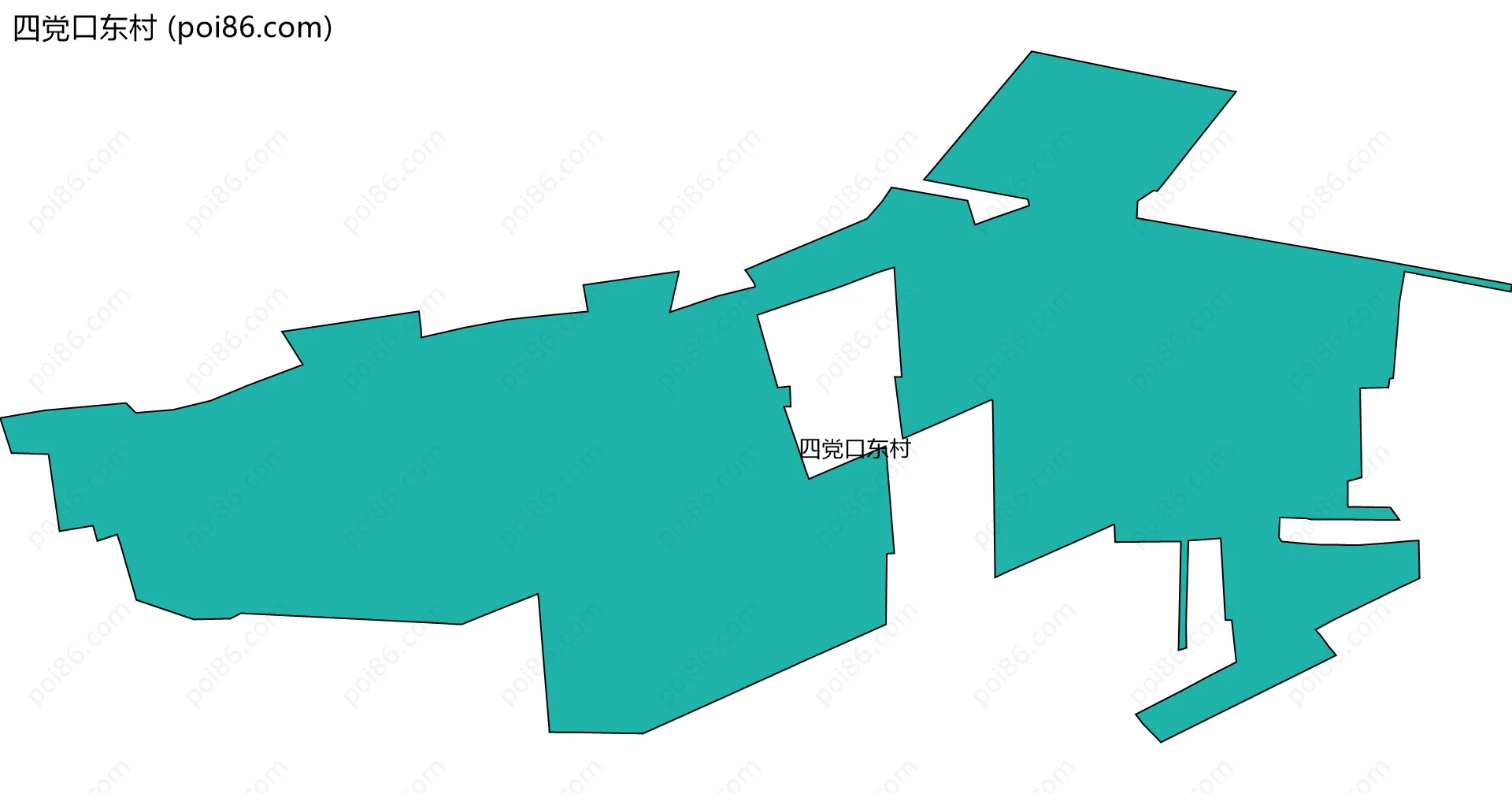 四党口东村边界地图